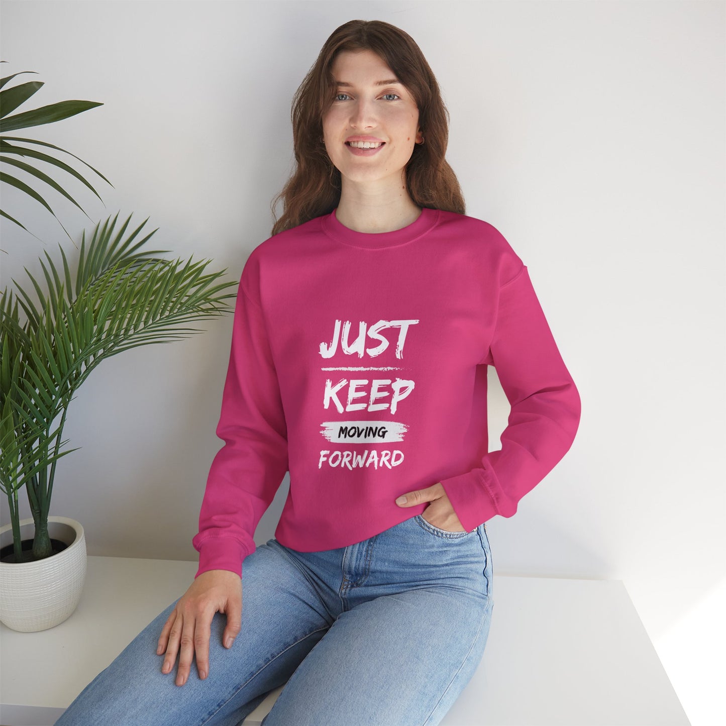 Just keep moving forward sweater motivational sweater gift for her gift for him entrepreneur gift birthday gift Christmas sweatshirt