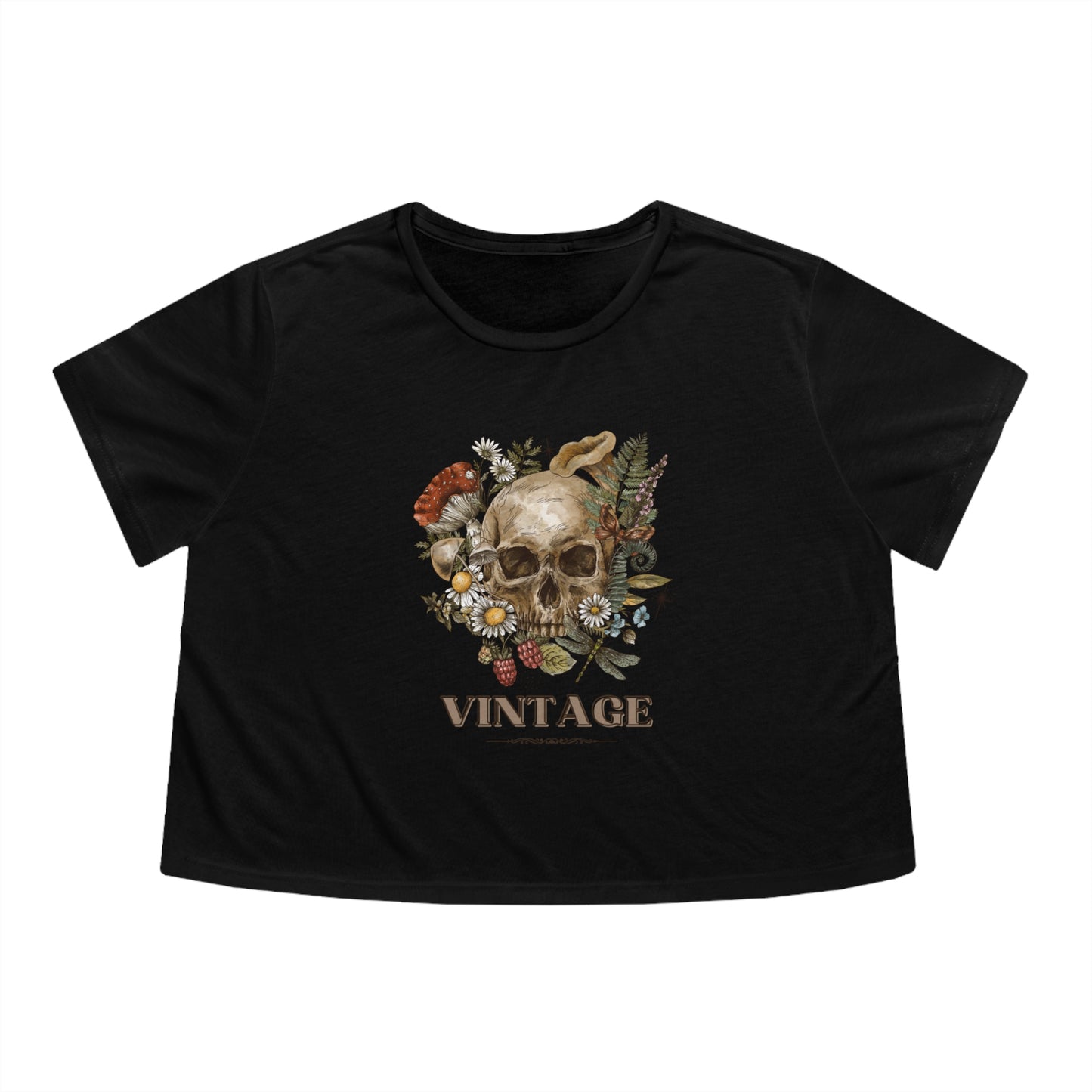 Skeleton head crop top Gift for her Gift for him Retro Festival shirt Crop top gift for her gift for him yoga crop top zen shirt Women's Tee