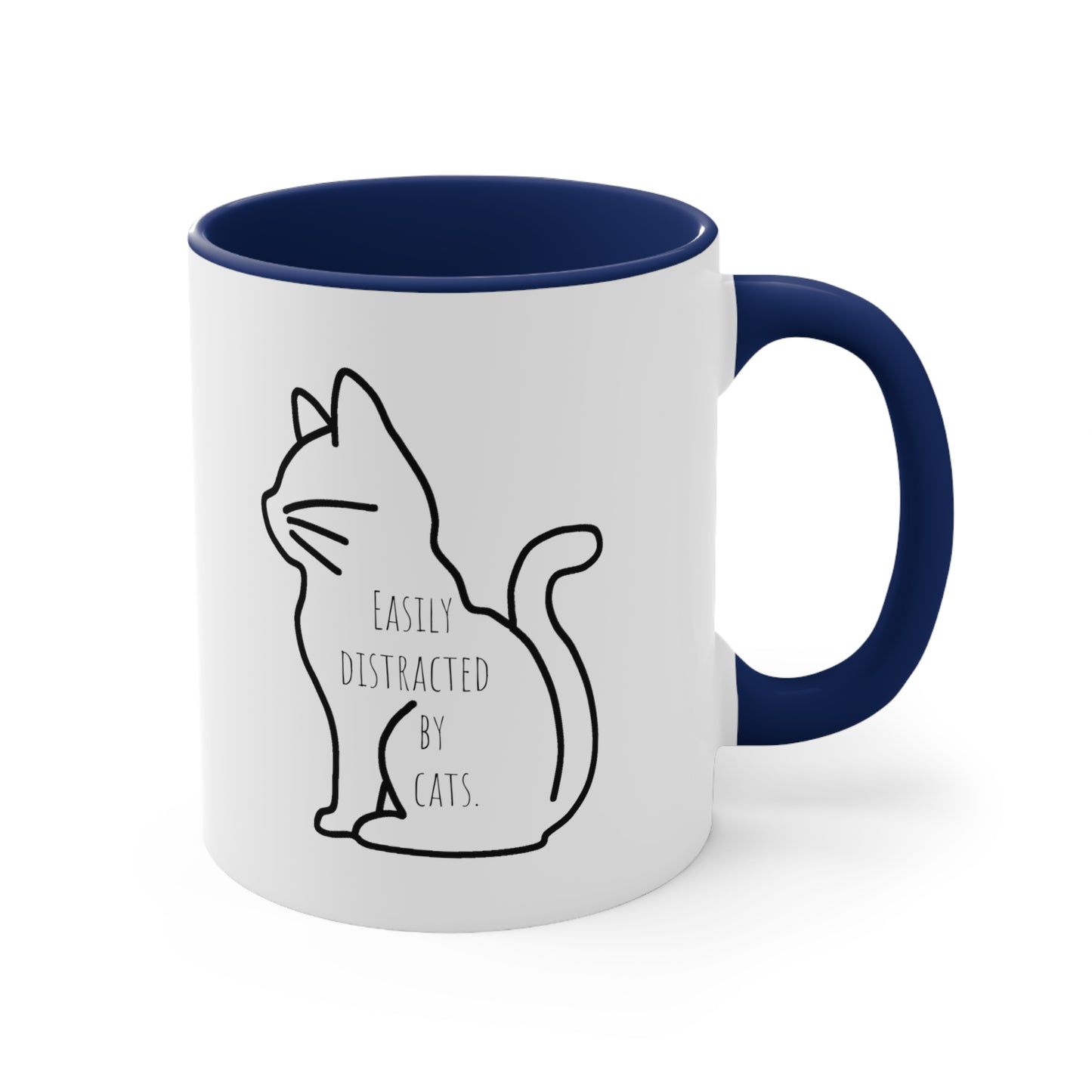 Easily distracted by cats mug 11oz gift Christmas gift for her gift favorite aunt gift coffee lover gift tea gift for her coffee Mug 11oz