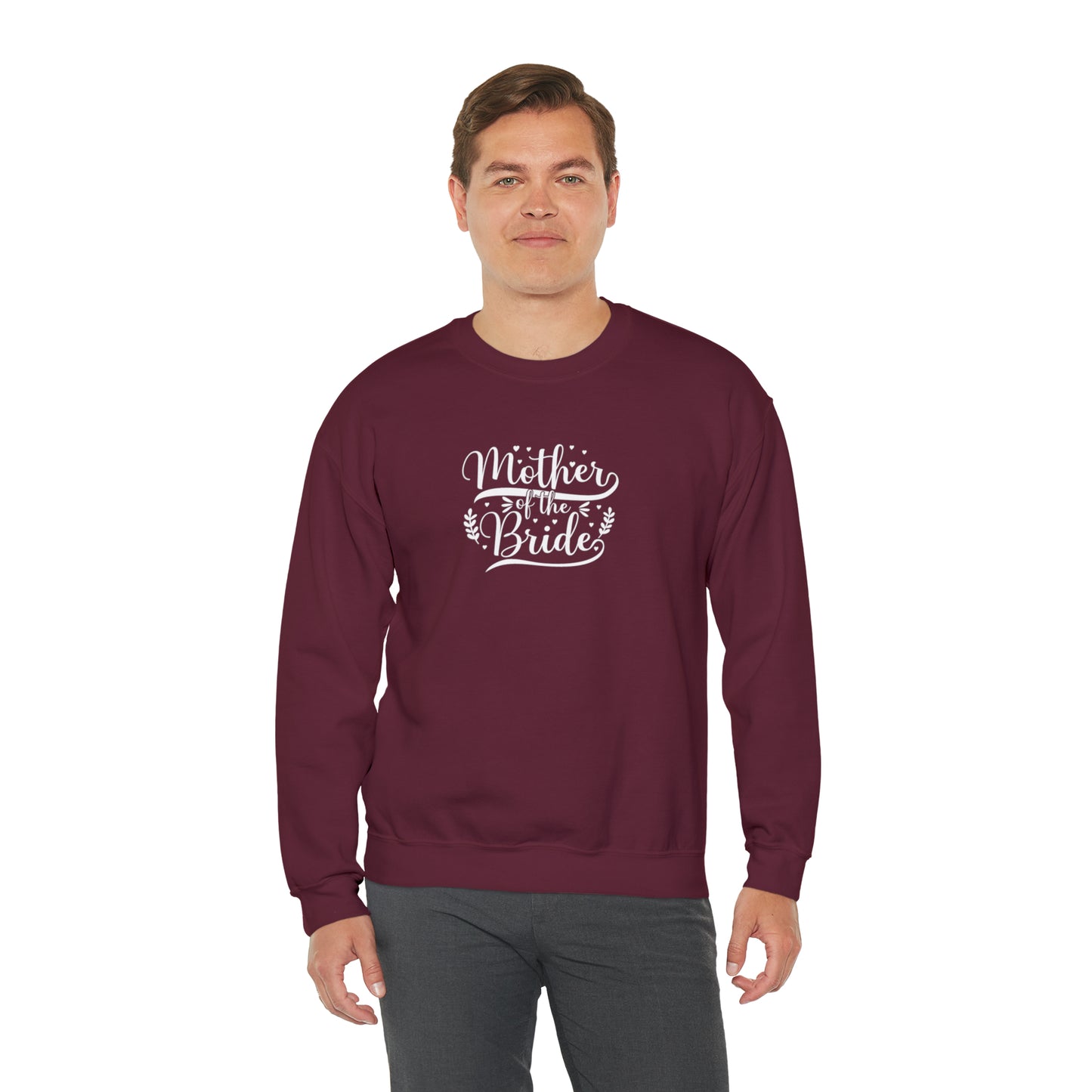 Mother of the bride sweatshirt, Red wedding attire, gift for Mom, bridal party clothes, yoga wear for her, for him, Birthday gift for her