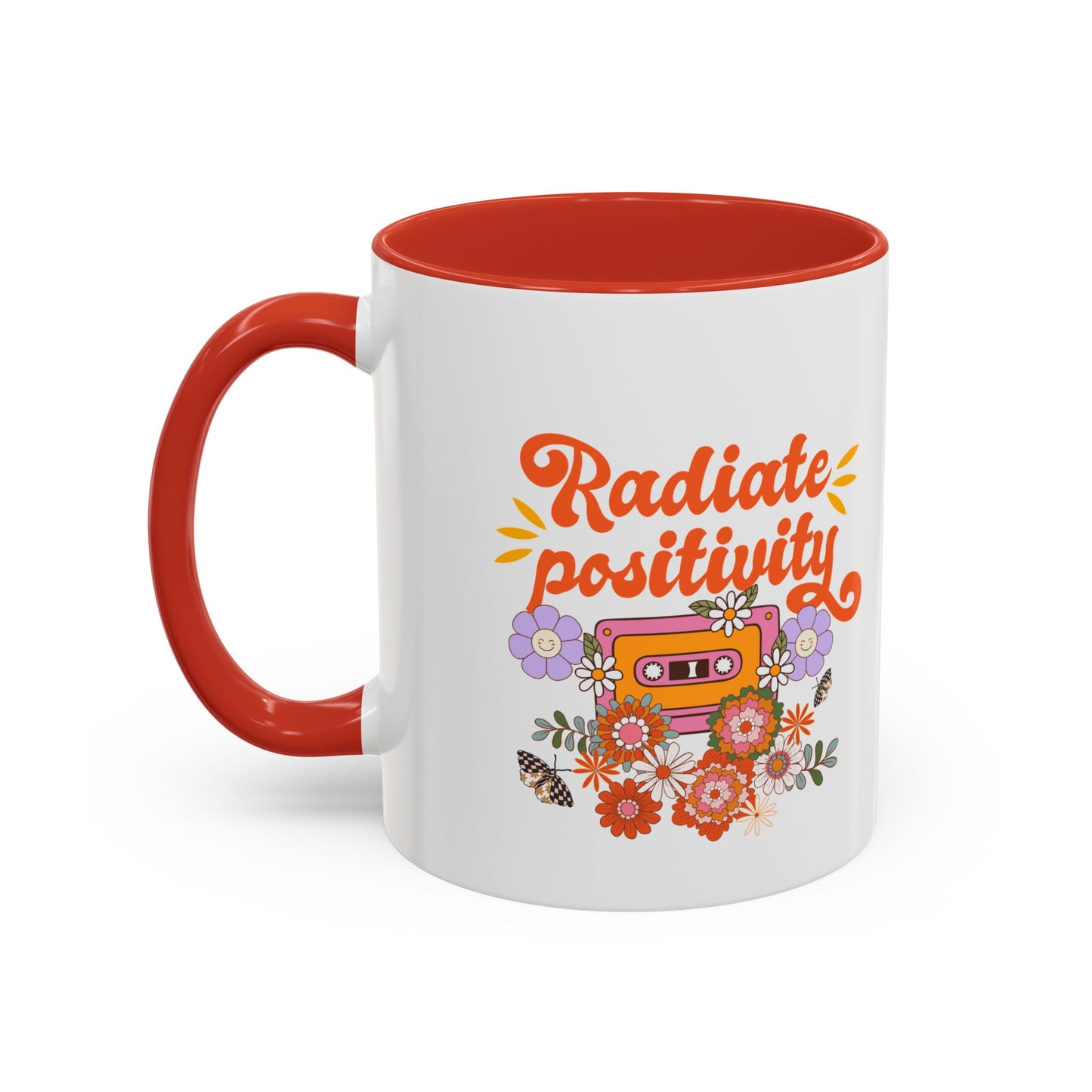 Copy of Radiate positivity mug Morning affirmation mug shining light mug Delulu mug retro gift Christmas gift for her gift for him bestie gift