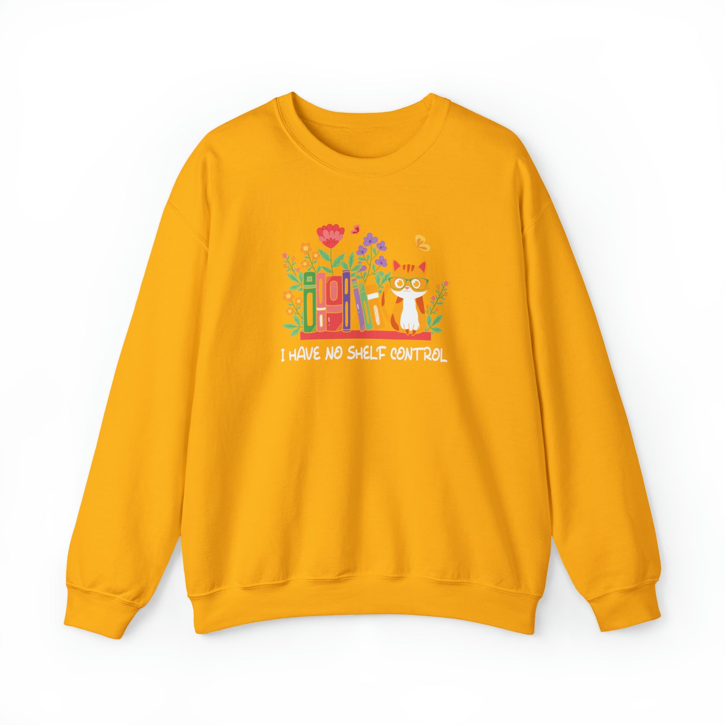 Cat lover Sweatshirt book lover sweater BookShelf control orange cat Shirt Halloween Cat Sweatshirt Gift for Cat Lover Gift for Cat Mom Gift