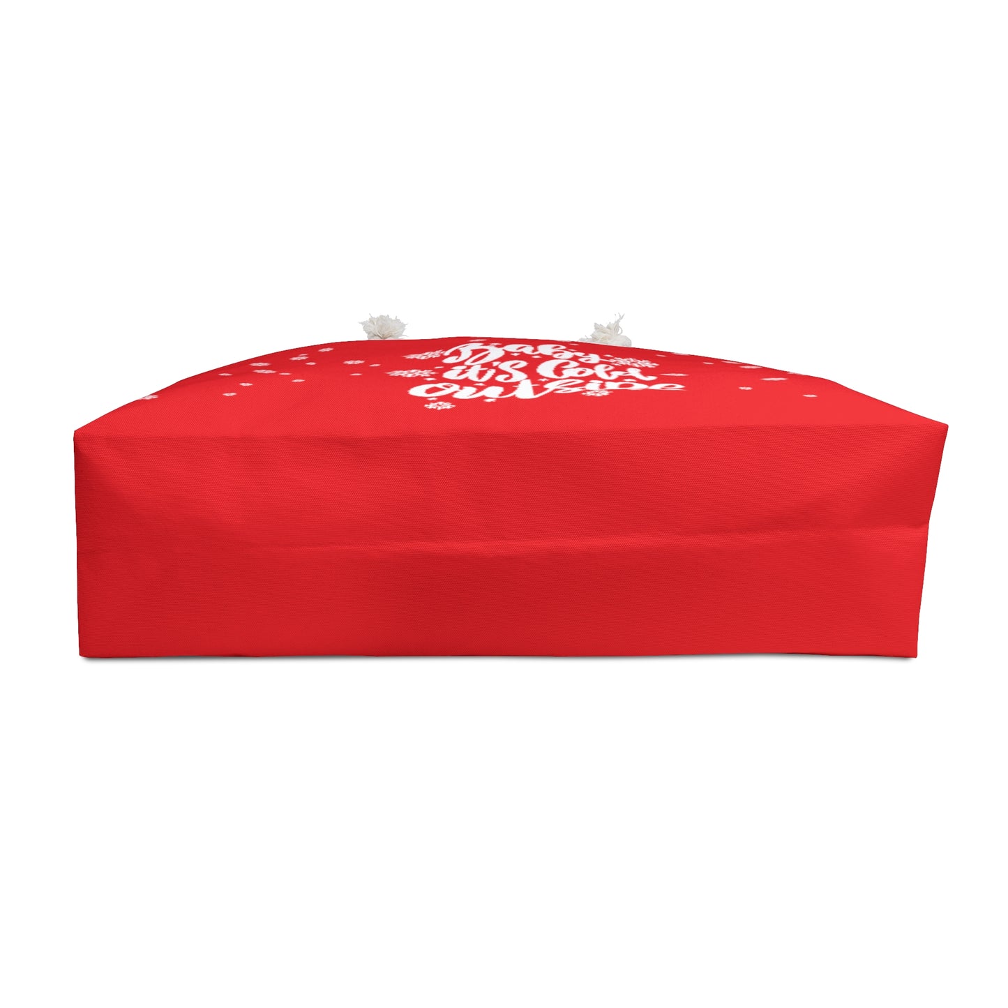 Baby it's cold outside bag, Red Weekender Bag, Christmas gift, vacation tote, best friend gift, gift for her