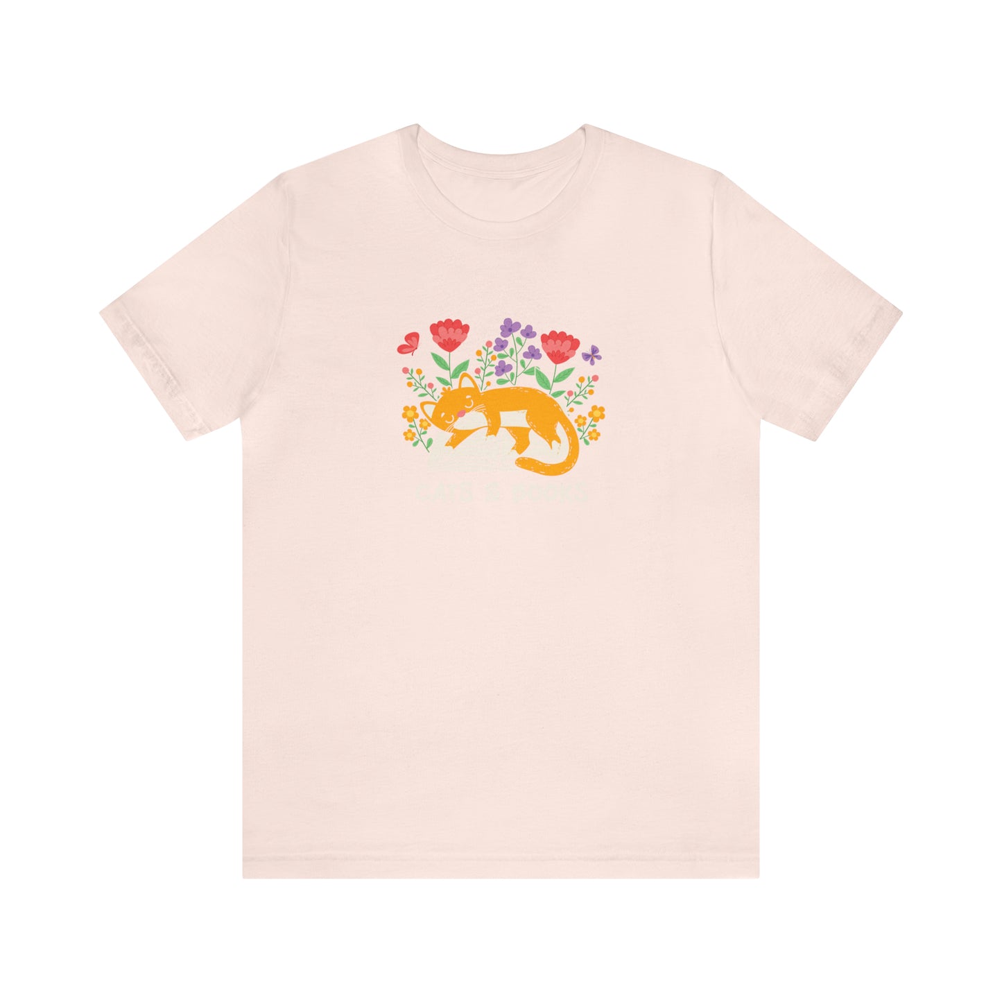 Cat Mom Shirt Cat Lover Tee Cute Book Cat Shirt Floral Book Shirt Book Lover Sweatshirt Reader Bookish Tee Cat Themed Gift For Women for men