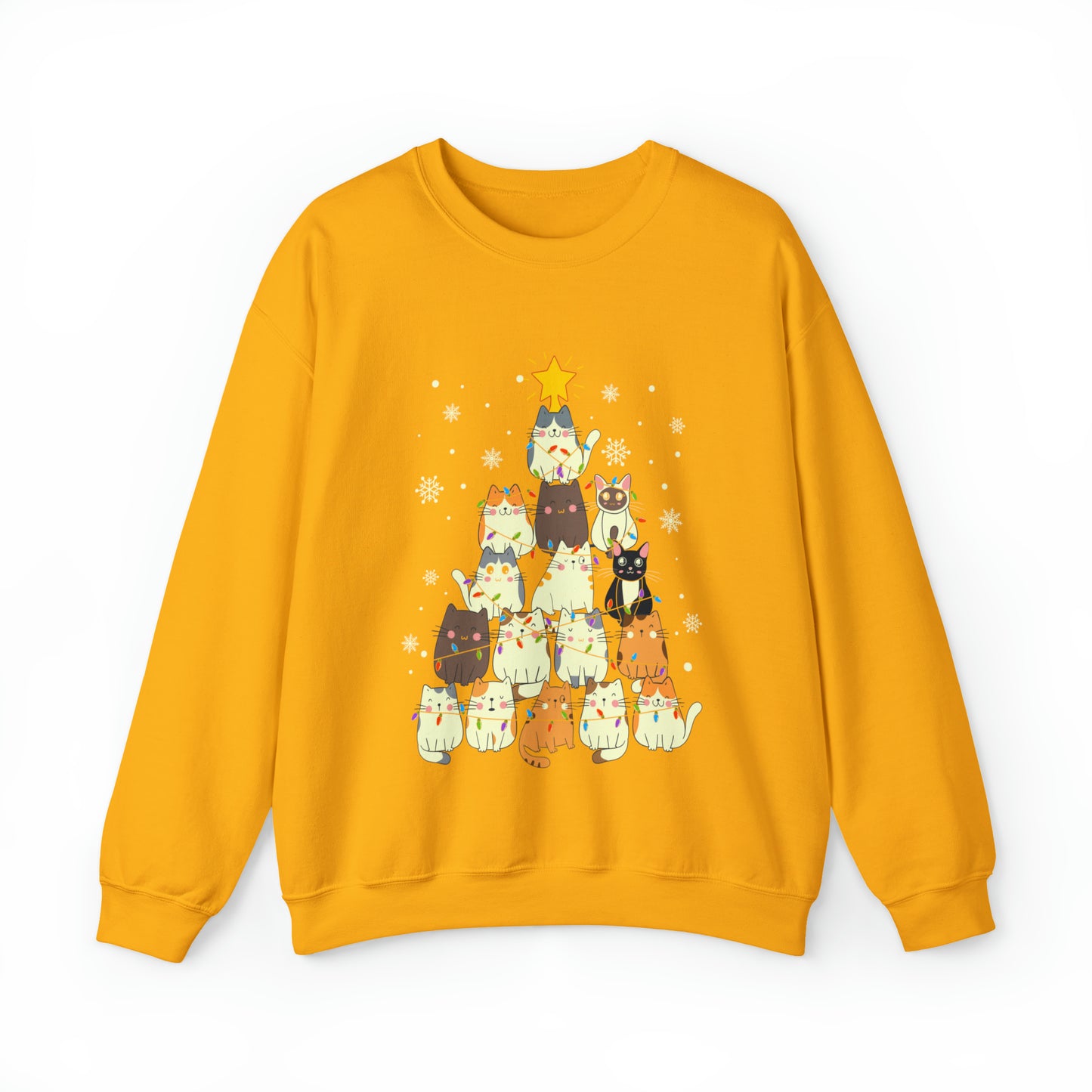 Cat Christmas sweater Kitty Christmas tree sweatshirt Family Cat lover gift for gift for him Merry Bright Christmas sweatshirt Christmas