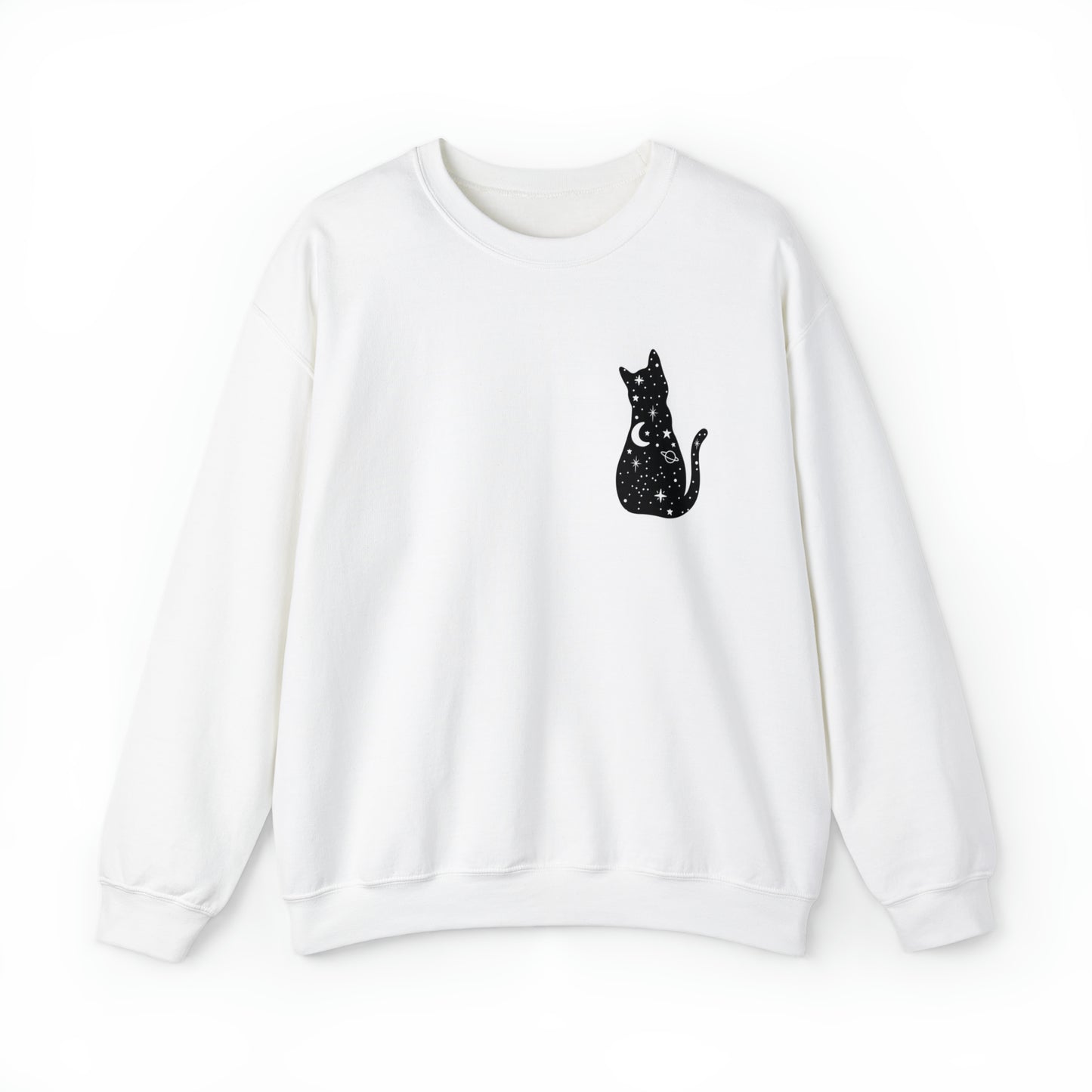 Halloween Sweatshirt Black Cat Shirt Halloween Sweater Halloween Cat Sweatshirt Gift for Cat Lover Gift Black Cat Gift for Cat Mom Gift Moon