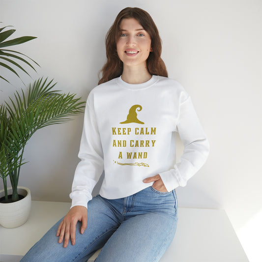 Mischief Manager Hogwarts sweater keep calm carry a wand sweatshirt Halloween sweater Universal Studios Christmas gift for her gift for him