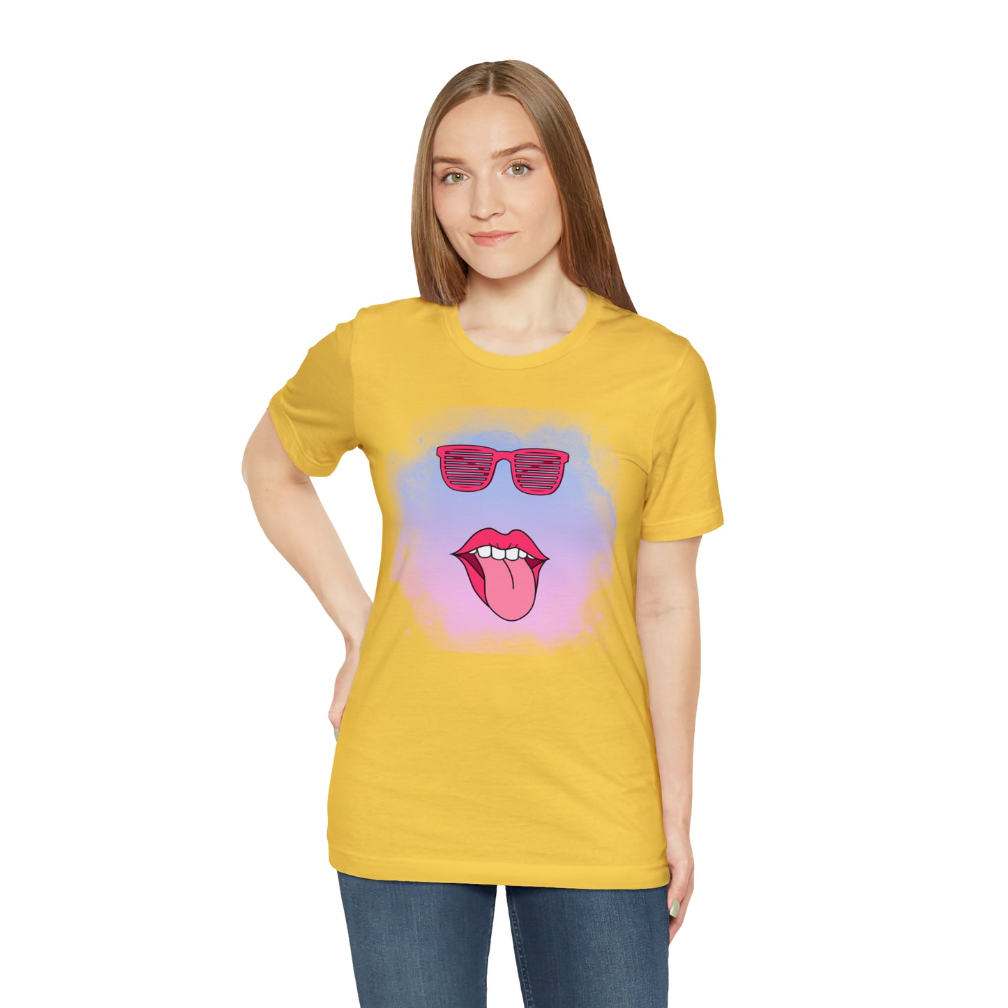 Lip Sunglasses t-shirt, Bubble gum kiss shirt,Pink Gum Shirt,Galantine gift travel shirt,best friend trip,girls vacation trip, Unisex Jersey