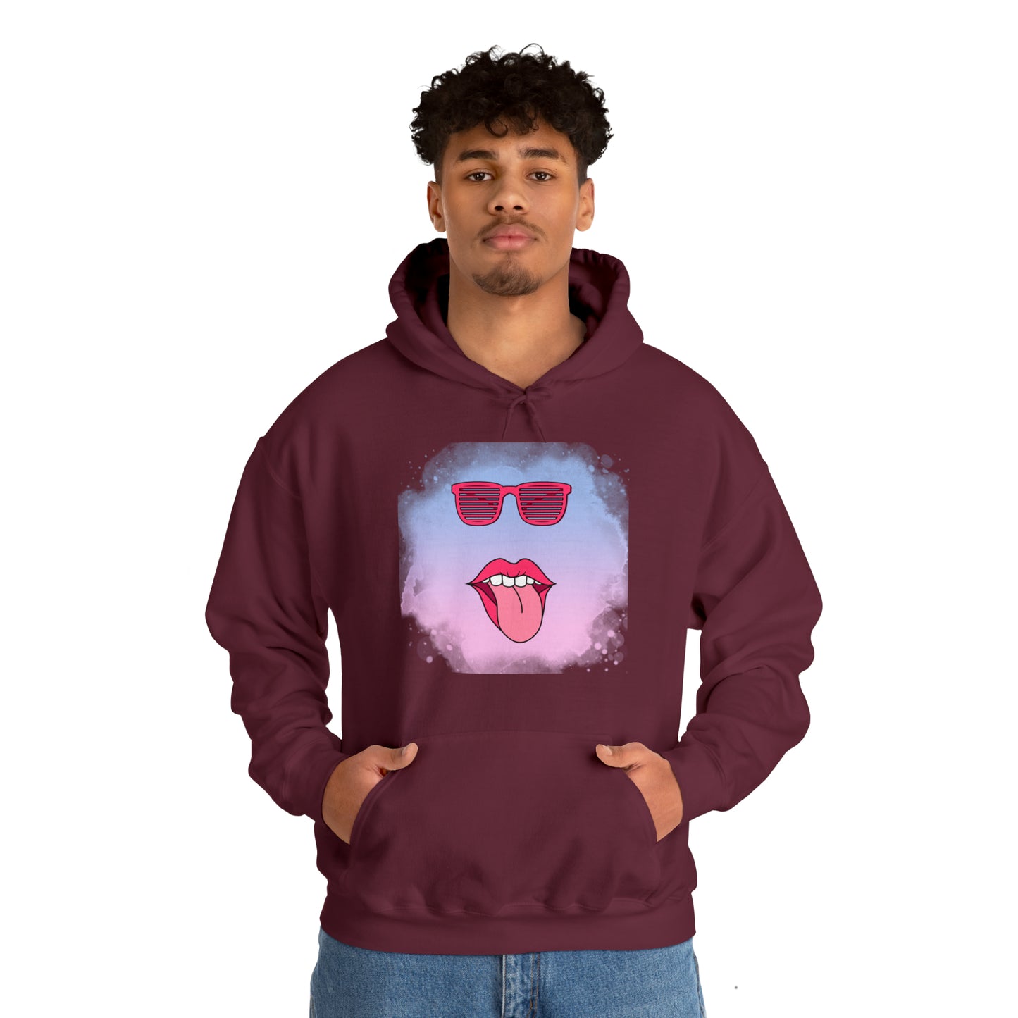 Lip Sunglasses Hoodie, Bubble Gum kiss Hoodie, Fun Summer shirt, Birthday gift for her, Galantine gift for her,best friend gift, vacation