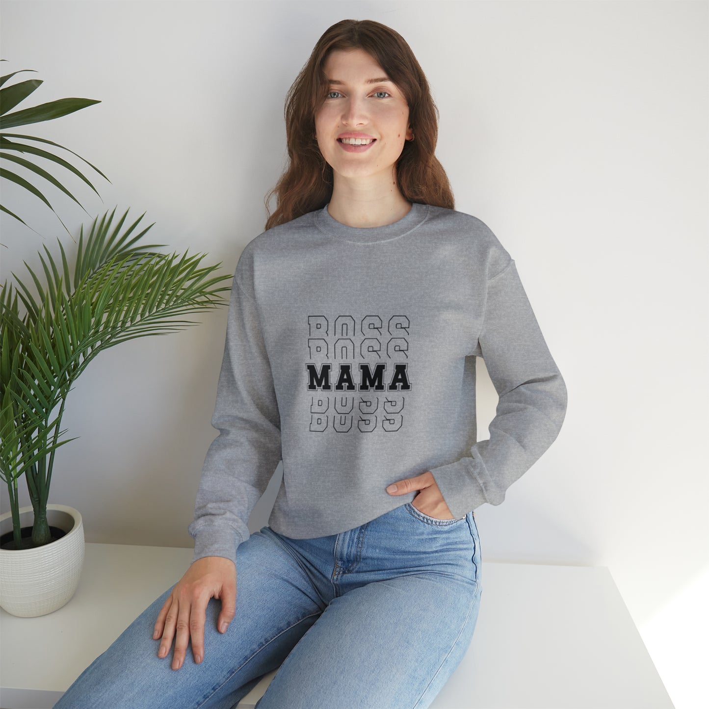 Boss Mama sweater, Gift for Mom, gift for wife, bridal party clothes, yoga wear for her, for him, Birthday gift for her,Galantine sweatshirt