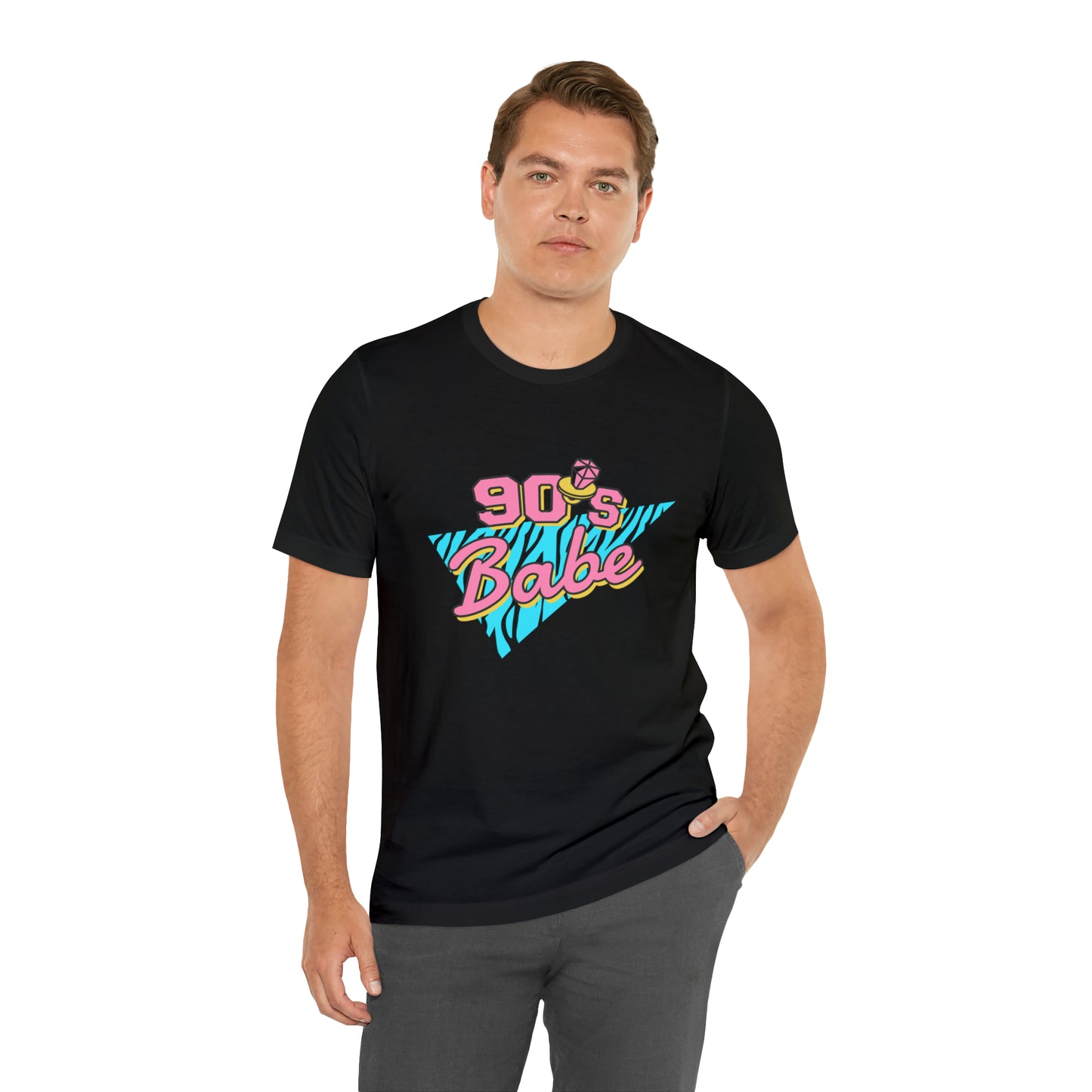 90's Babe shirt, gift for her, Christmas shirt, galantine gift best friend trip, Unisex Jersey Short Sleeve Tee