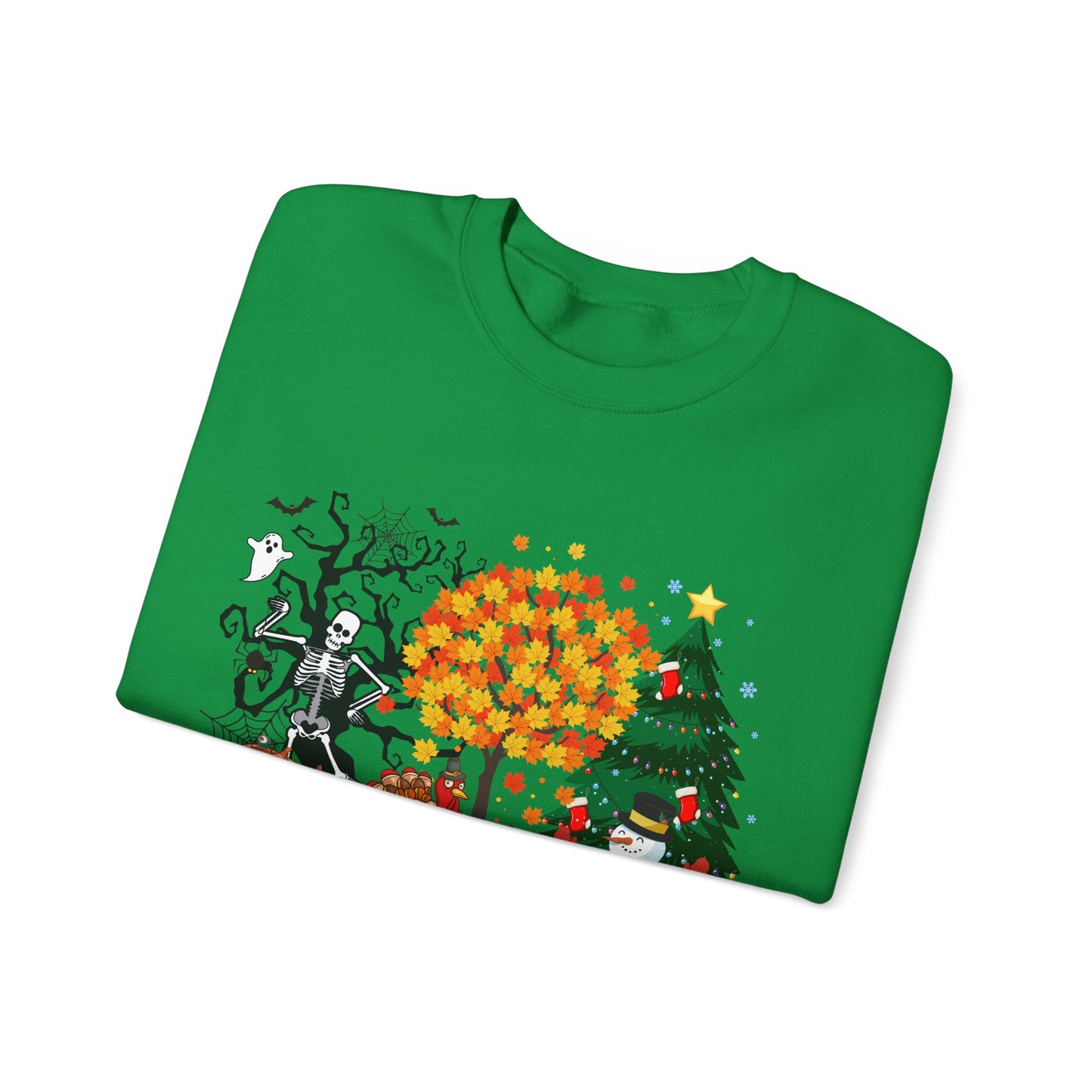 Happy Hallothanksmas Sweatshirt Halloween Gift For Women Christmas Sweatshirt Cute Halloween Sweater Colorful Halloween Sweatshirt christmas