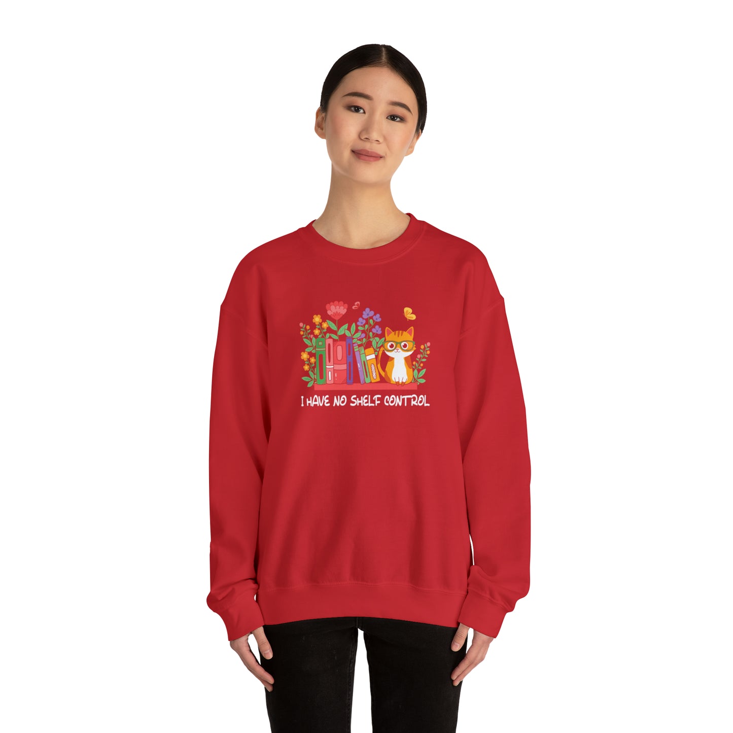 Cat lover Sweatshirt book lover sweater BookShelf control orange cat Shirt Halloween Cat Sweatshirt Gift for Cat Lover Gift for Cat Mom Gift