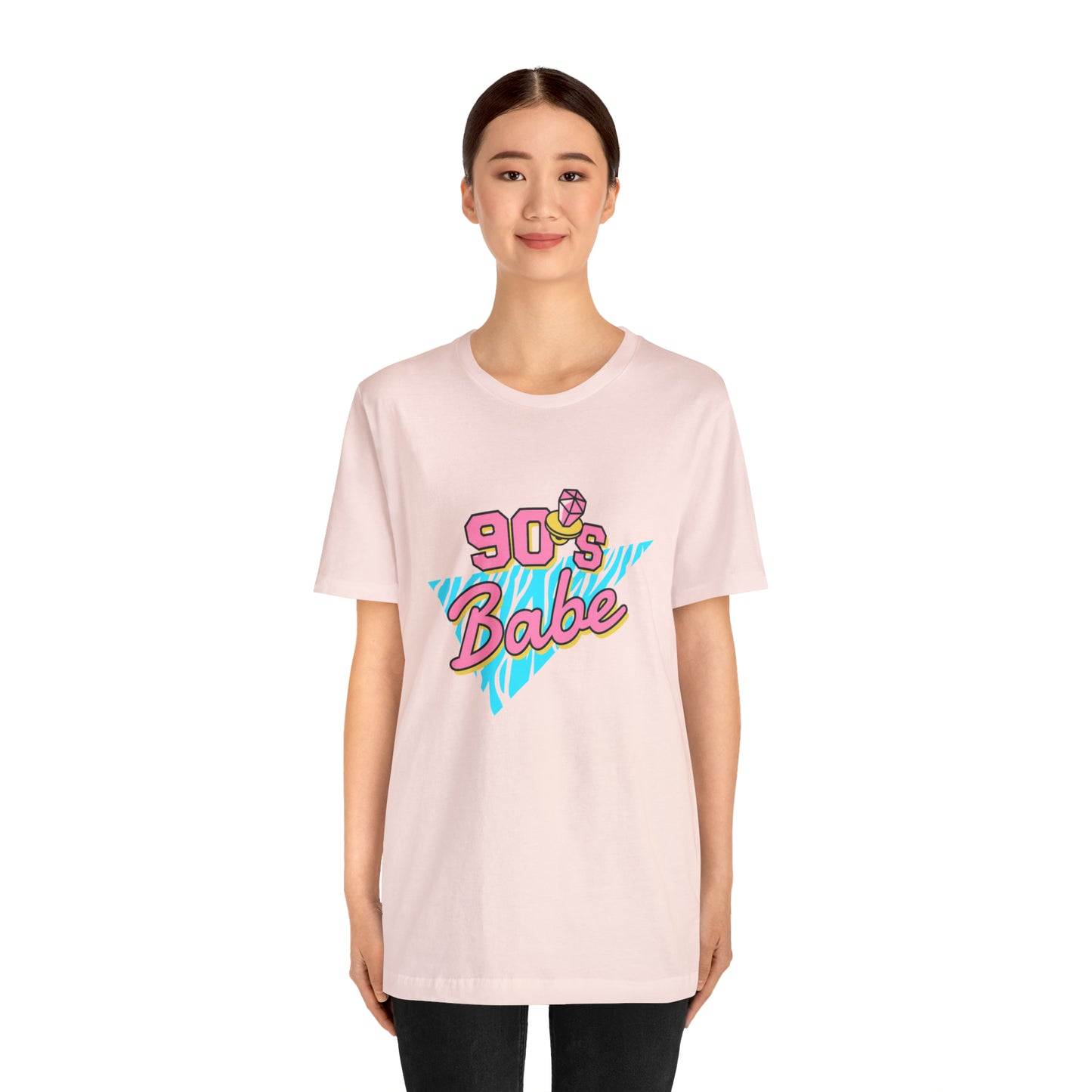 90's Babe shirt, gift for her, Christmas shirt, galantine gift best friend trip, Unisex Jersey Short Sleeve Tee