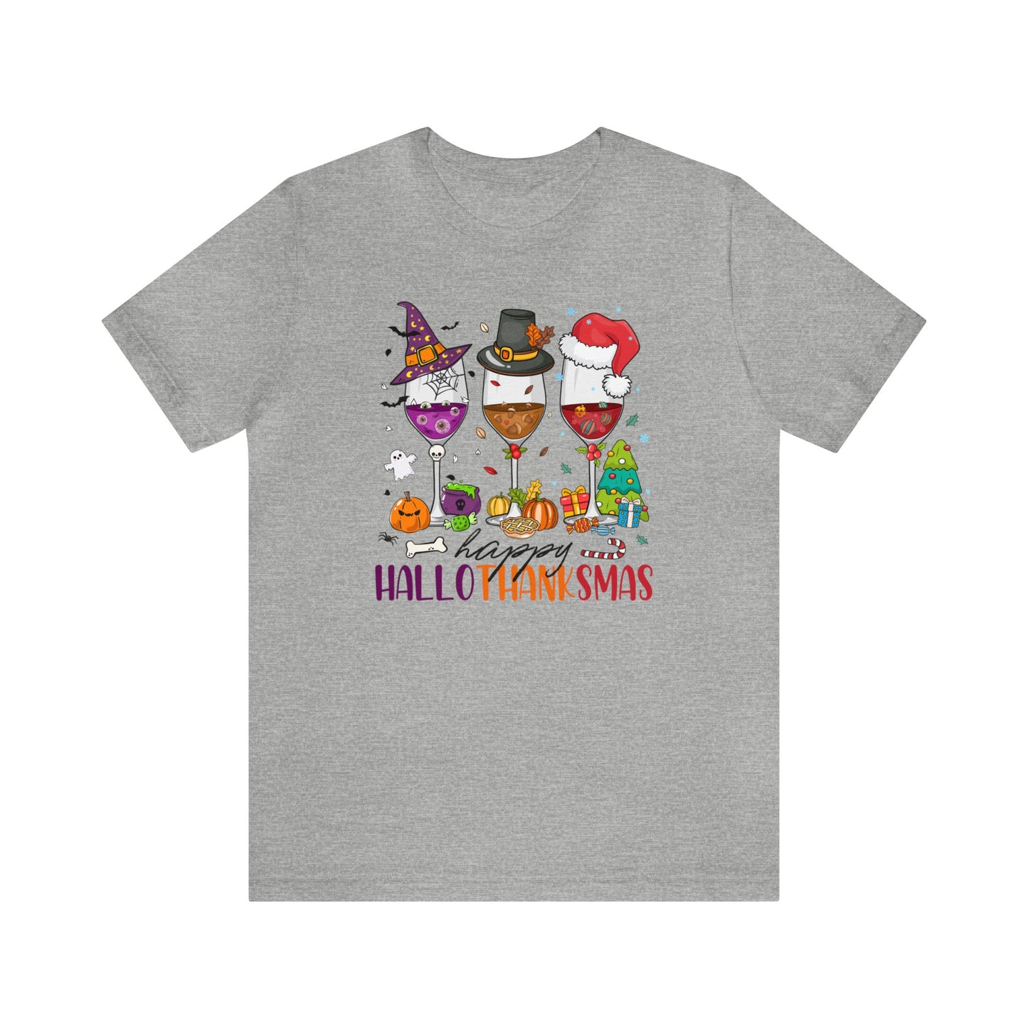 Wine lover shirt Happy holidays shirt Hallothanksmas gift for her gift for him happy Hallothanksmas Shirt Christmas gift Thanksgiving shirt
