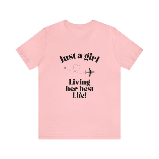 Just a girl living her best life shirt funny travel gift for her chicken shirt girlfriend shirt birthday Shirt Matching travel Tees