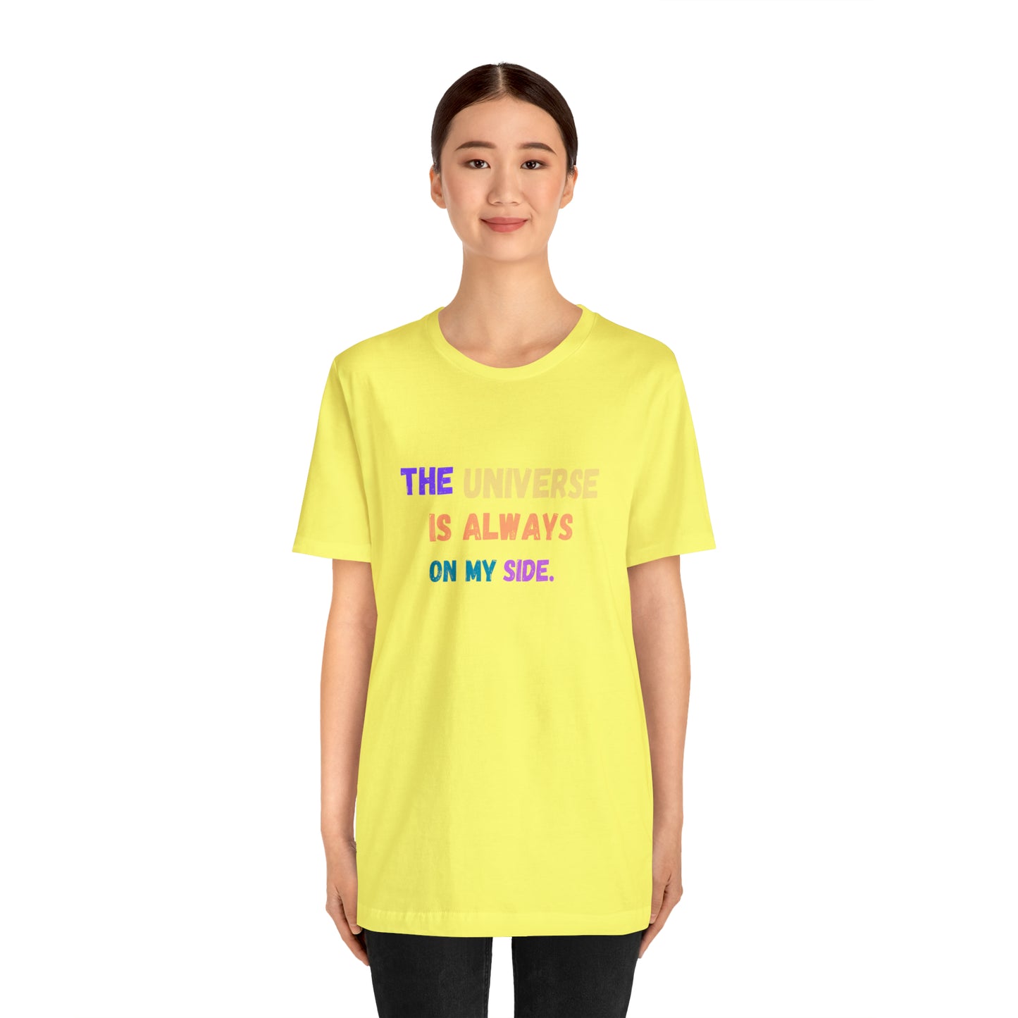 Spiritual shirt universe shirt yogawear gift for him gift for her best friend gift birthday gift Universe is always on my side T-shirt