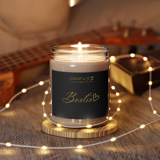 Bestie candle best friend gift black and gold Vanilla scented candle hand-poured candle Christmas gift Candles 9oz gift for her gift for him