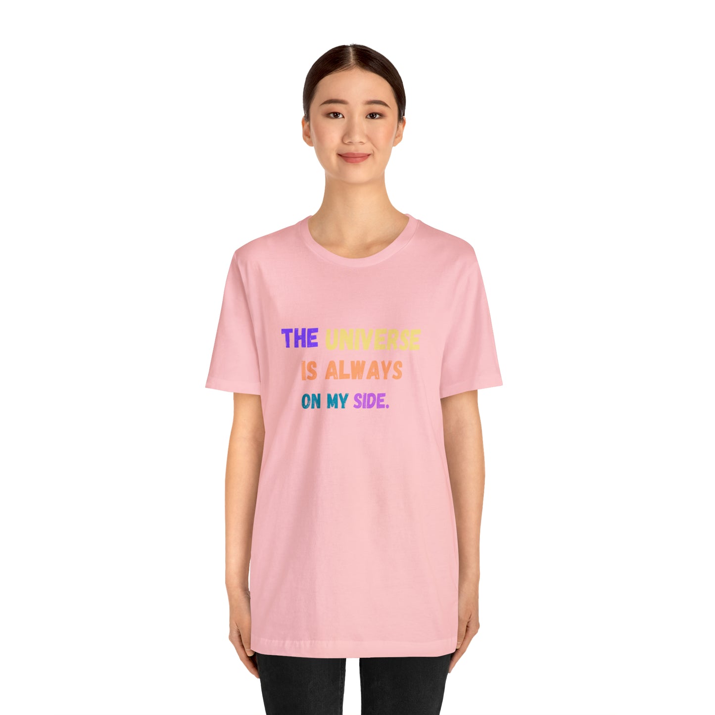 Spiritual shirt universe shirt yogawear gift for him gift for her best friend gift birthday gift Universe is always on my side T-shirt
