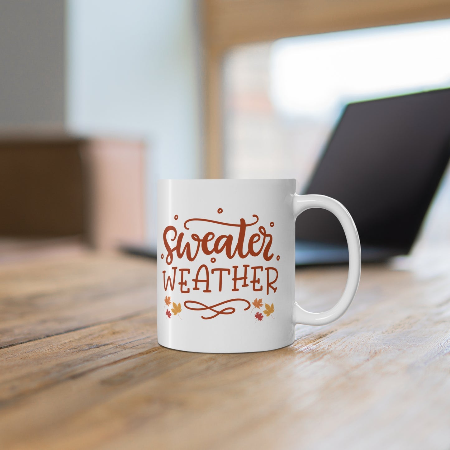 Sweater Weather Mug  Cozy Autumn Drinkware for Fall, Seasonal Coffee Cup, Cute Gift for Coffee Lovers, Hot Chocolate, Thanksgiving