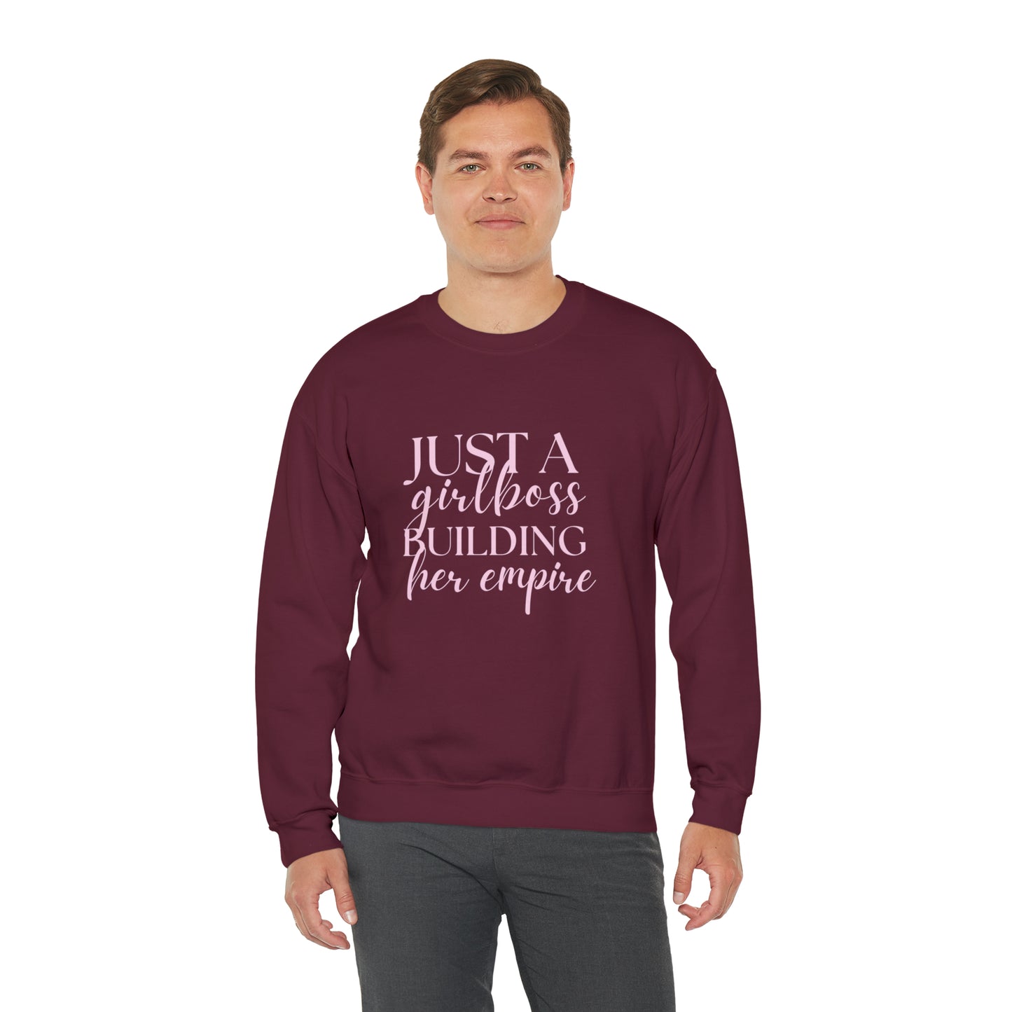 Boss Babe sweatshirt,Girlboss Sweatshirt, Just a girlboss building her empire, Bossbabe sweater,Christmas gift for her,Birthday gift
