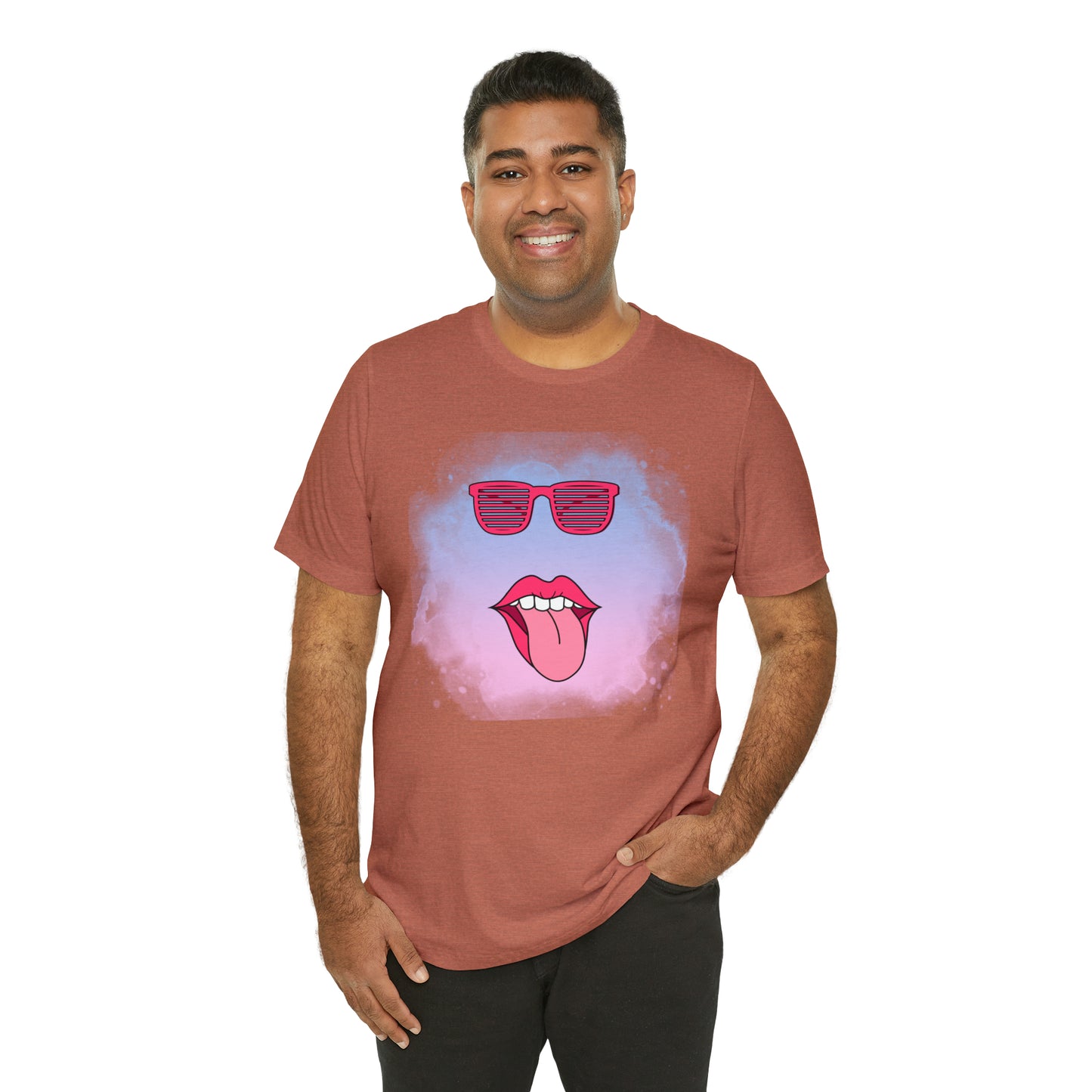 Lip Sunglasses t-shirt, Bubble gum kiss shirt,Pink Gum Shirt,Galantine gift travel shirt,best friend trip,girls vacation trip, Unisex Jersey
