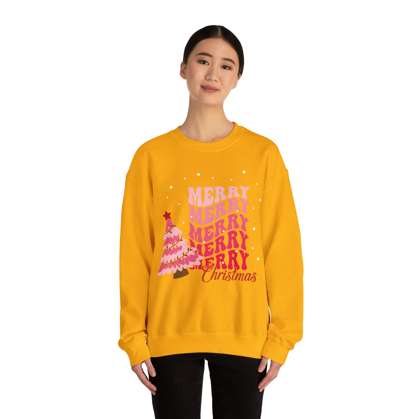 Festive AF sweater Pink Merry Bright Christmas Sweatshirt for Women Christmas Shirt Sweater Holiday Christmas gift for her gift for him