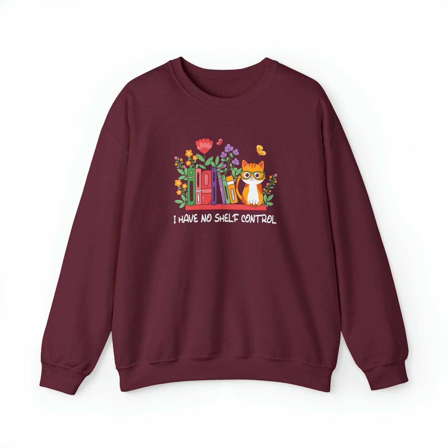 Cat lover Sweatshirt book lover sweater BookShelf control orange cat Shirt Halloween Cat Sweatshirt Gift for Cat Lover Gift for Cat Mom Gift