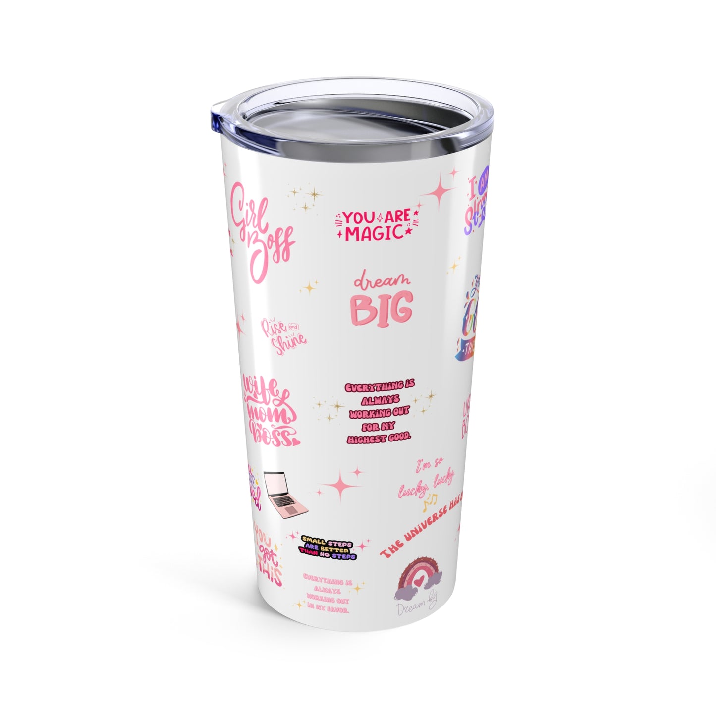 Positive affirmations tumbler girlboss mug birthday gift wife mom boss tumbler gift for her gift for wife Coffee Mug tea Christmas gift 20oz