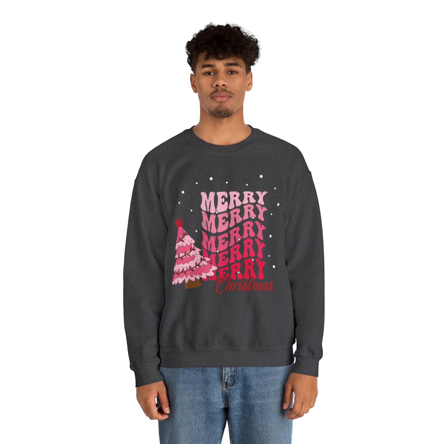 Festive AF sweater Pink Merry Bright Christmas Sweatshirt for Women Christmas Shirt Sweater Holiday Christmas gift for her gift for him