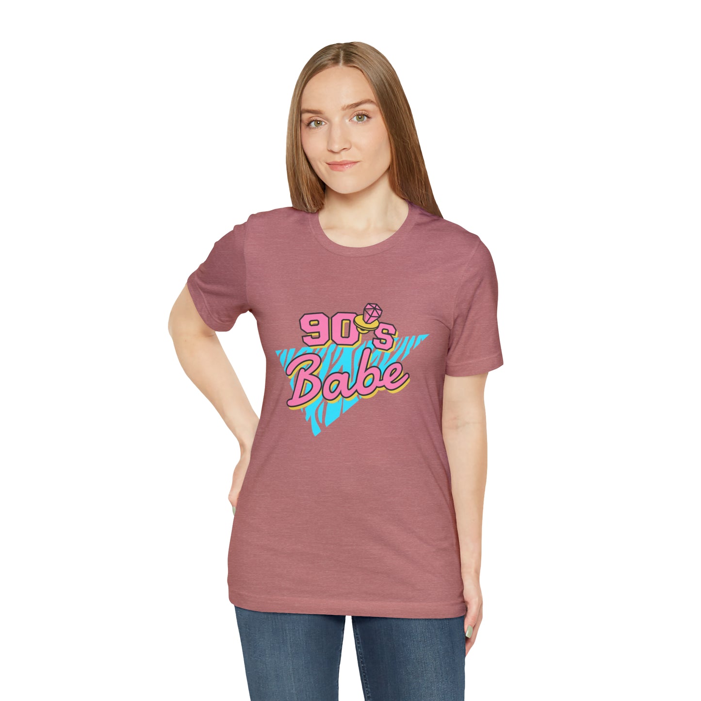 90's Babe shirt, gift for her, Christmas shirt, galantine gift best friend trip, Unisex Jersey Short Sleeve Tee