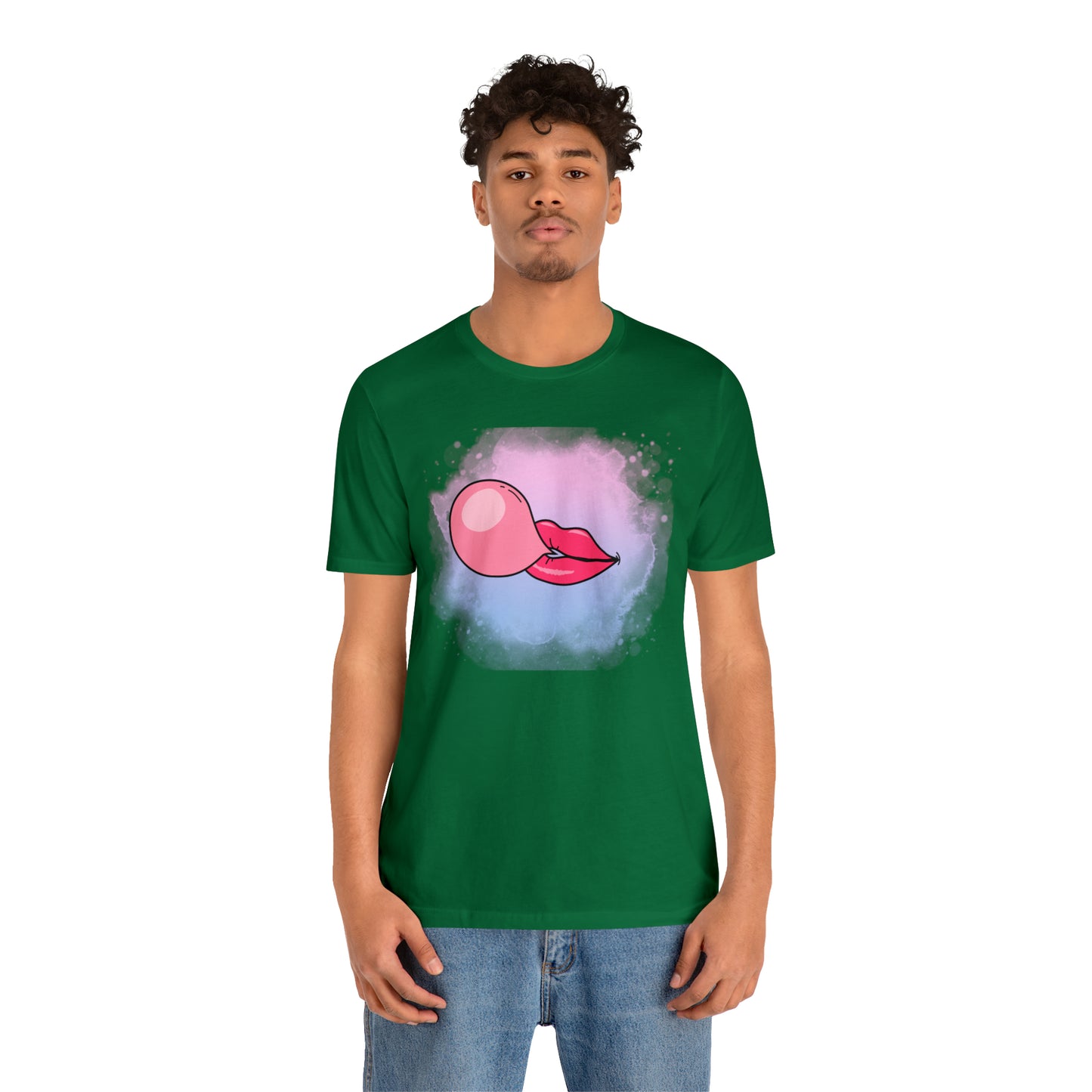 Bubble gum kiss shirt, Pink Gum Shirt, Galantine gift travel shirt, best friend trip, girls vacation trip, Unisex Jersey Short Sleeve Tee