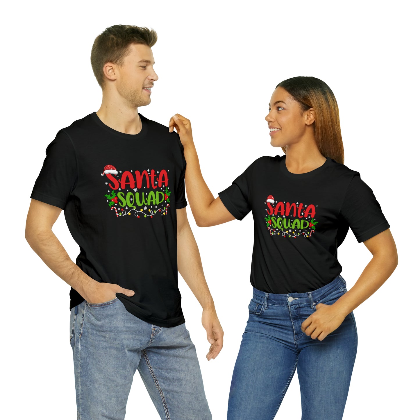 Santa's squad Matching Family Christmas Shirts Santa claus Hat family tshirts Family Christmas Shirt Xmas Tee Custom Christmas Tshirt photos