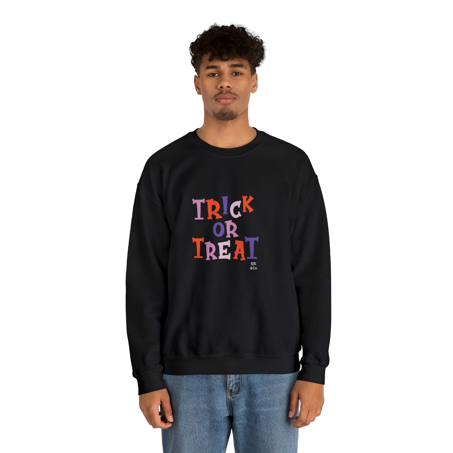 Trick or Treat Funny Halloween Sweatshirt Funny Halloween Horror Shirt Halloween Women's Sweatshirt Funny Halloween Tee Unisex gift pastel