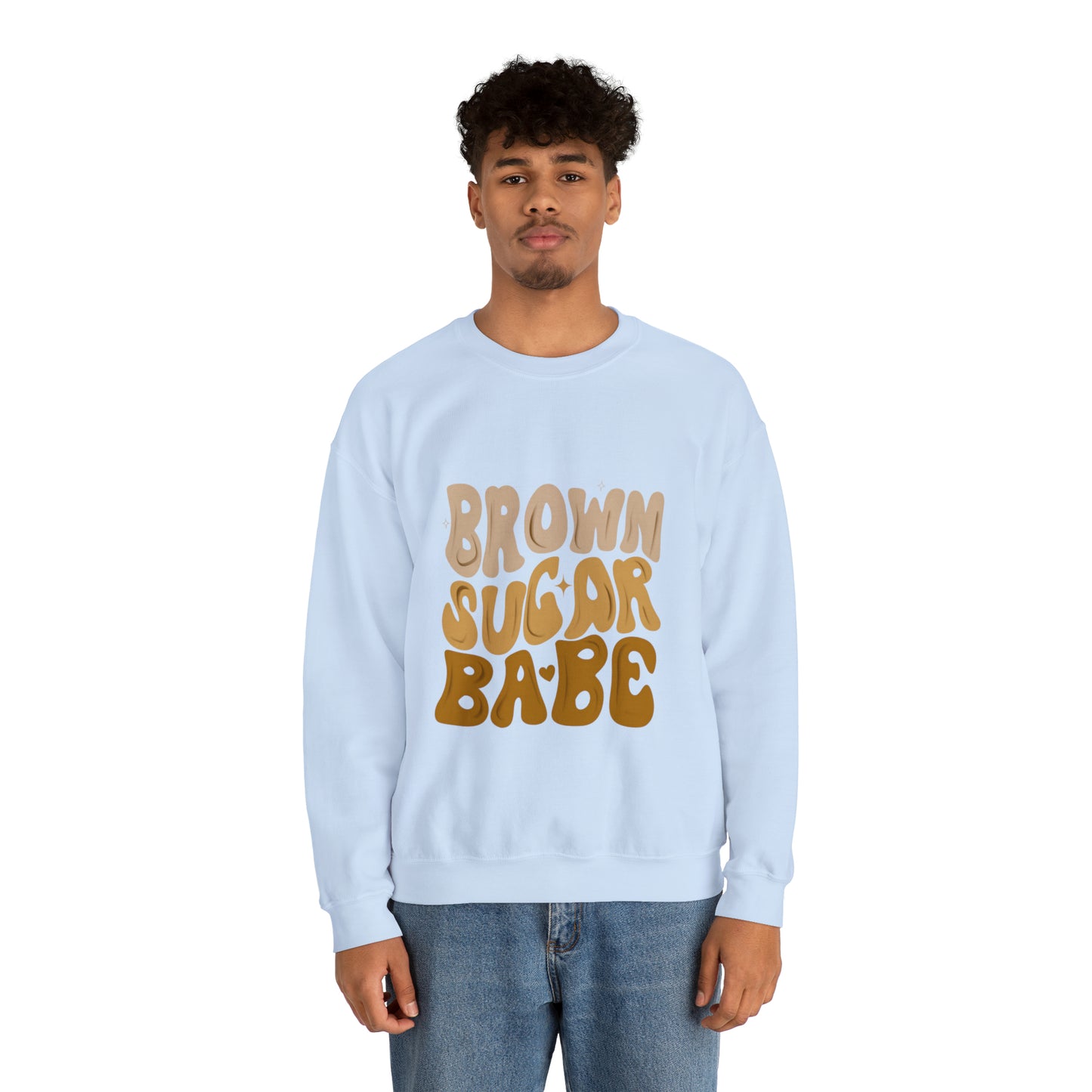 Brown Sugar Babe sweatshirt, Brown Beauty shirt, Birthday gift for her, Melanin sweatshirt, Unisex Heavy Blend Crewneck Sweatshirt