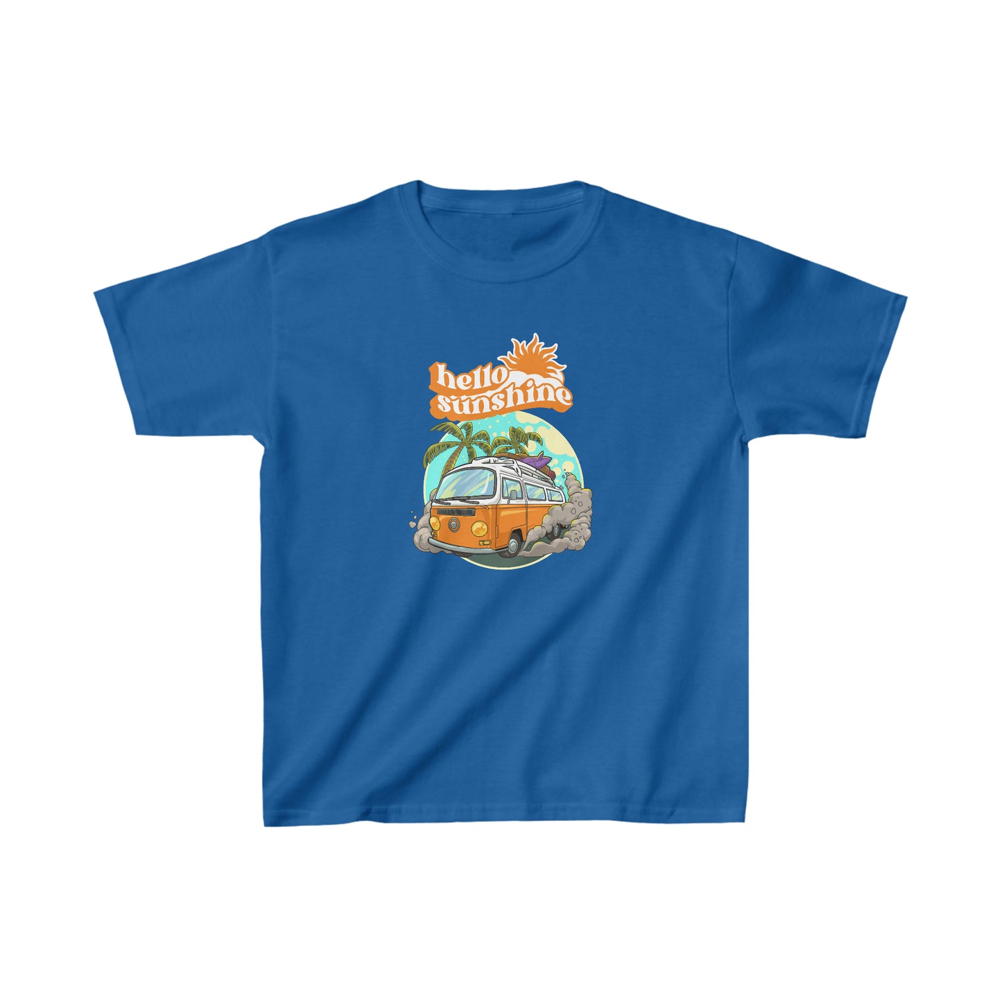 Retro Hello sunshine shirt kid summer shirt Bus party shirt birthday shirt kid birthday party shirt Christmas shirt Rainbow cloud kid shirt