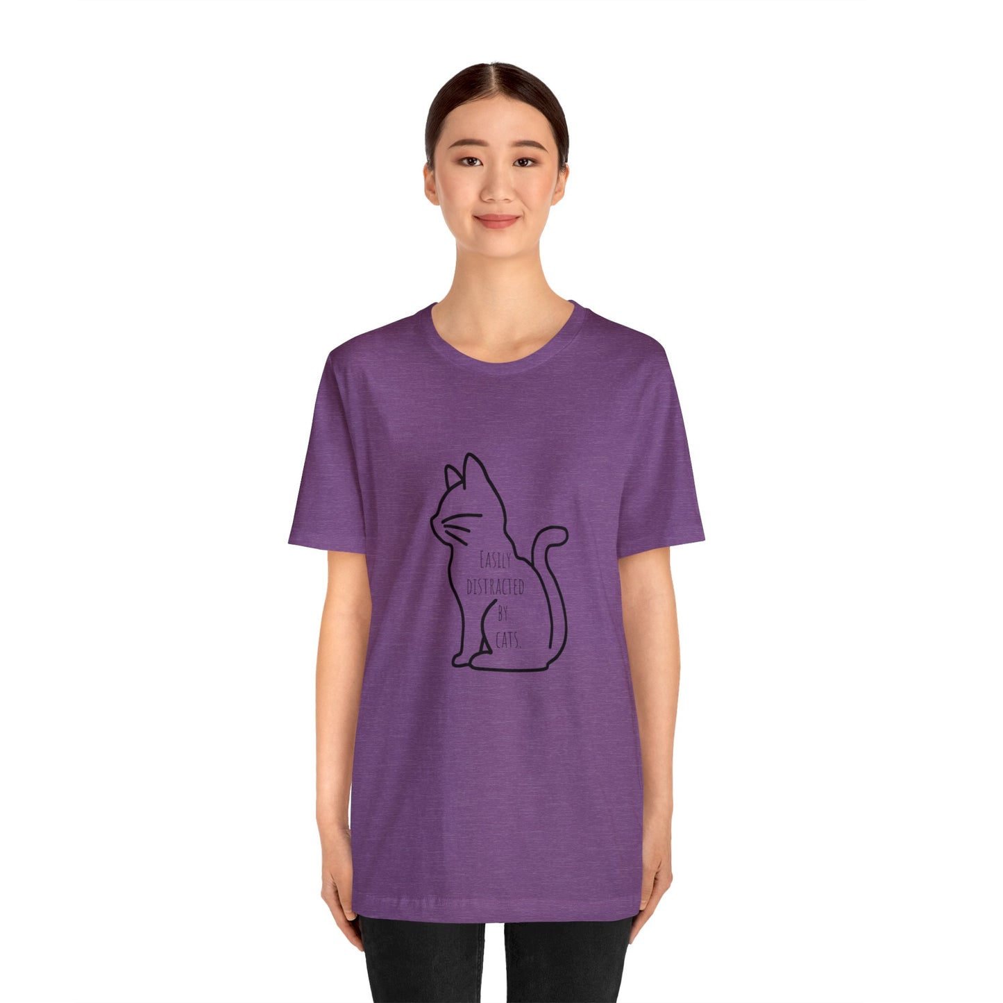 Easily distracted by cats Funny Cat lover shirt anime cat Shirt karma is a cat Gift for Cat Lover Gift for Cat Mom Gift cat dad shirt