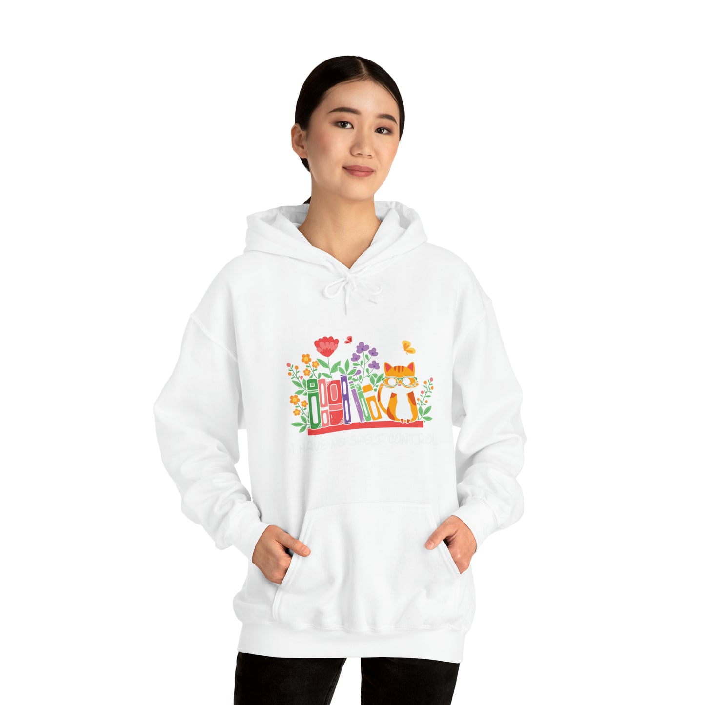 Cat lover hoodie book lover sweater BookShelf control orange cat Shirt Halloween Cat Sweatshirt Gift for Cat Lover Gift for Cat Mom Gift