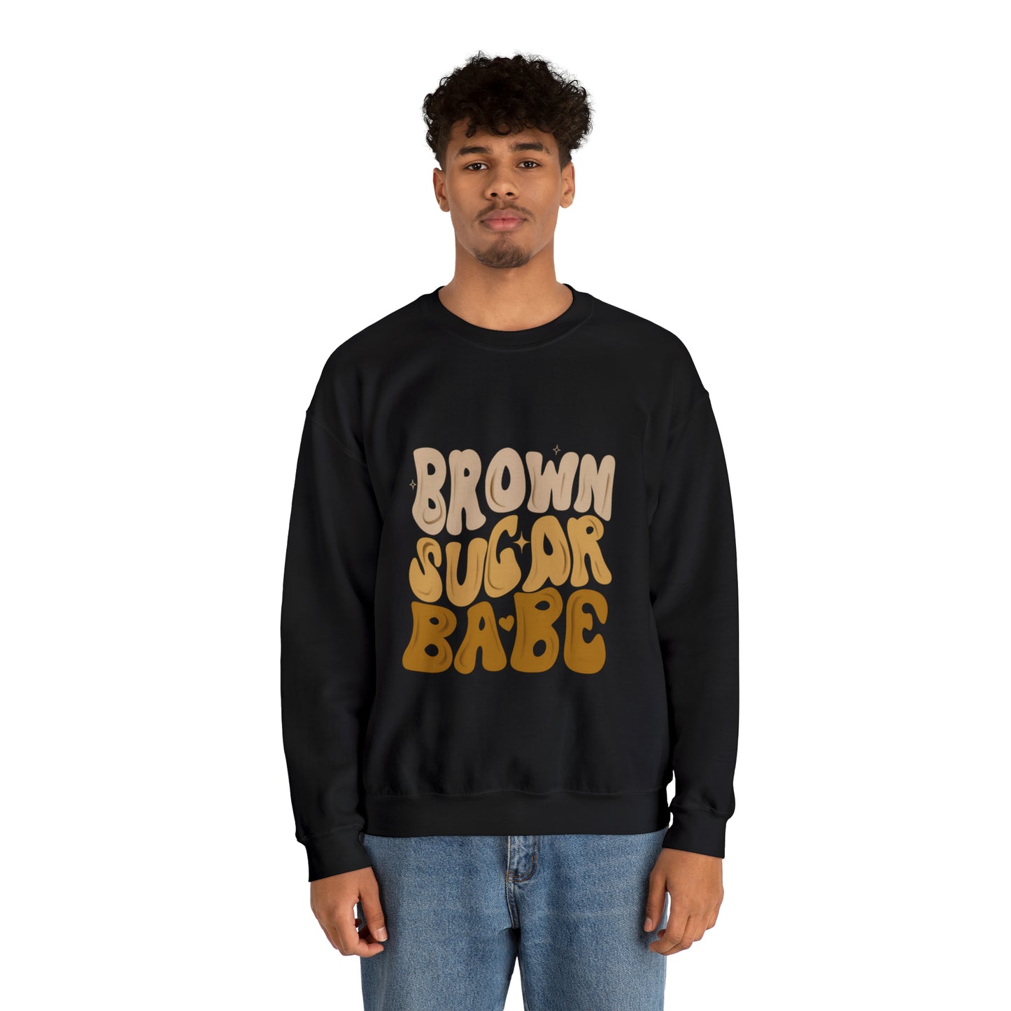 Brown Sugar Babe sweatshirt, Brown Beauty shirt, Birthday gift for her, Melanin sweatshirt, Unisex Heavy Blend Crewneck Sweatshirt