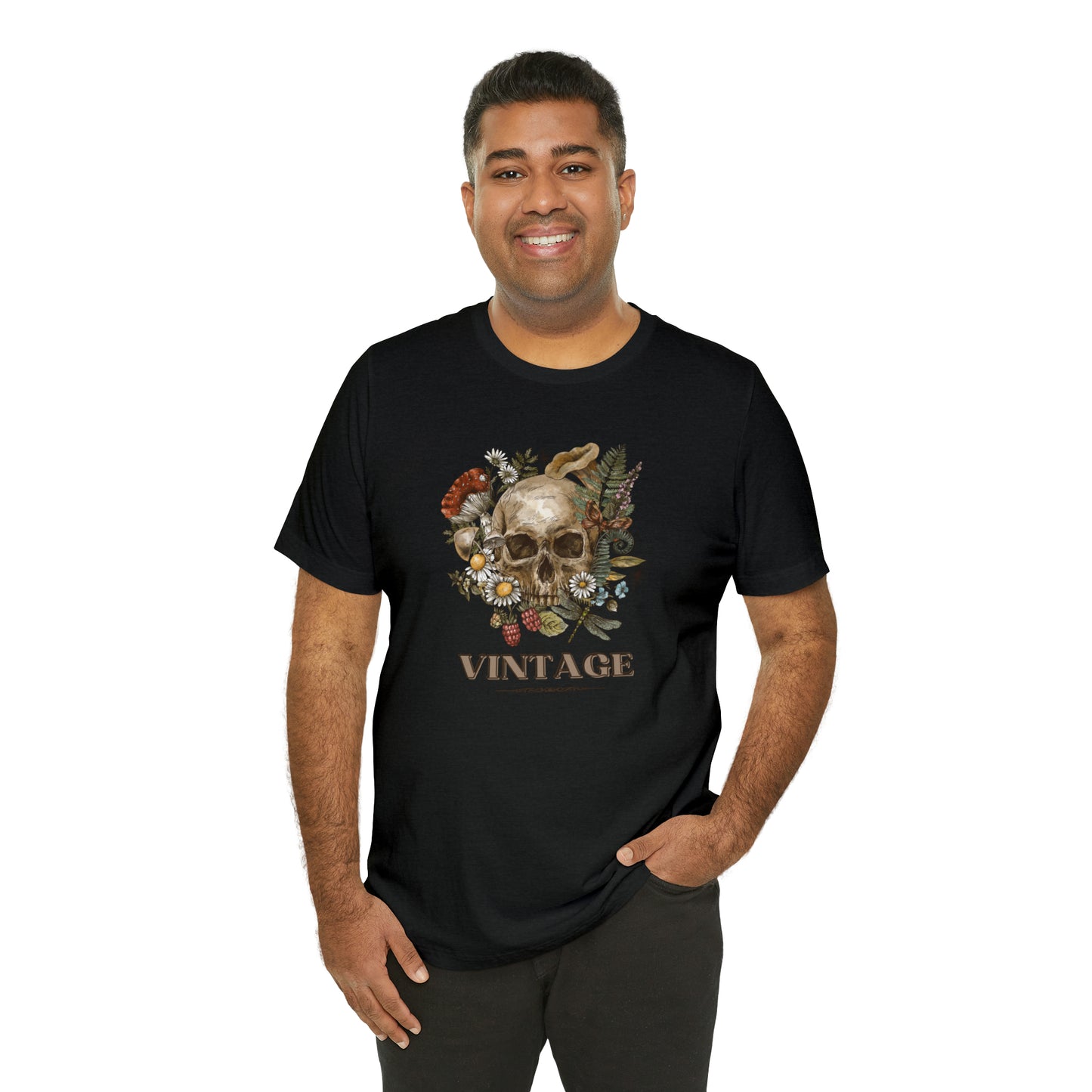 Vintage retro shirt skeleton head shirt Halloween tee Floral Shirt unisex Retro Themed vintage Gift christmas gift