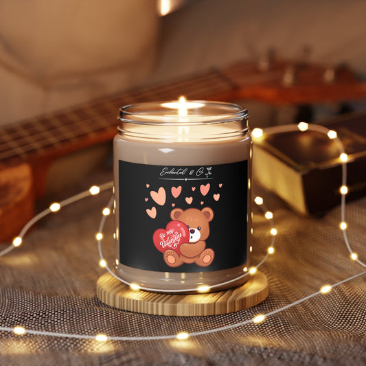 Be my valentine Candle Vday gift Bestie gift best friend gift black and gold Vanilla  candle birthday Christmas gift for her Candle