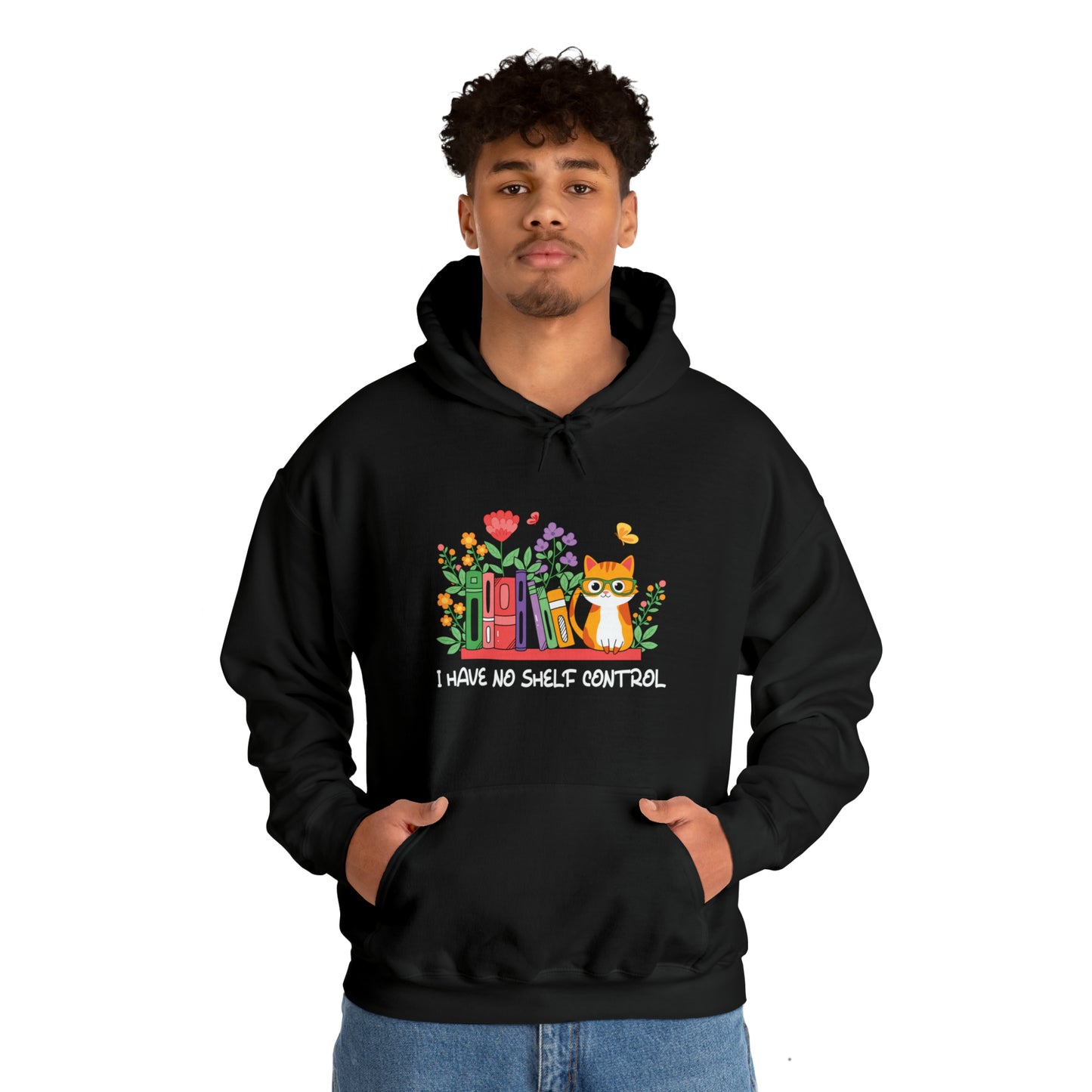 Cat lover hoodie book lover sweater BookShelf control orange cat Shirt Halloween Cat Sweatshirt Gift for Cat Lover Gift for Cat Mom Gift