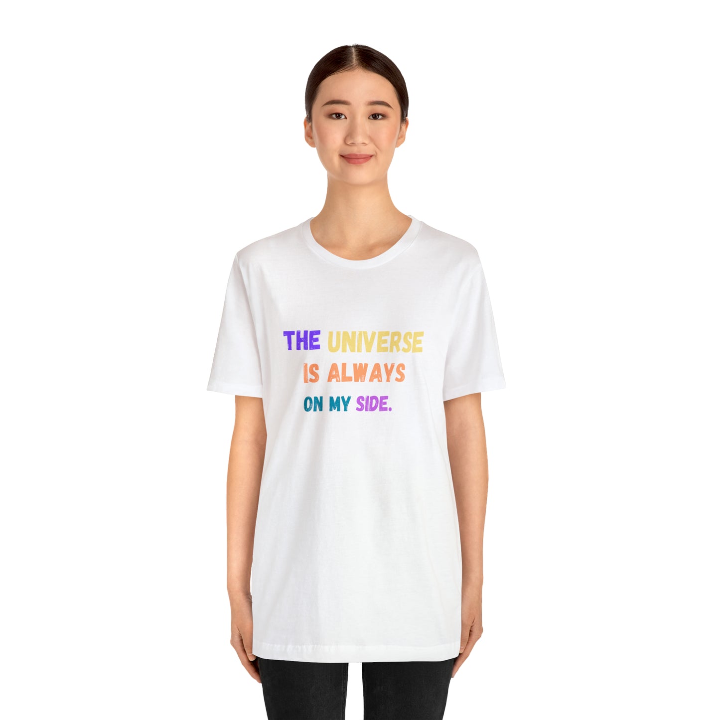 Spiritual shirt universe shirt yogawear gift for him gift for her best friend gift birthday gift Universe is always on my side T-shirt