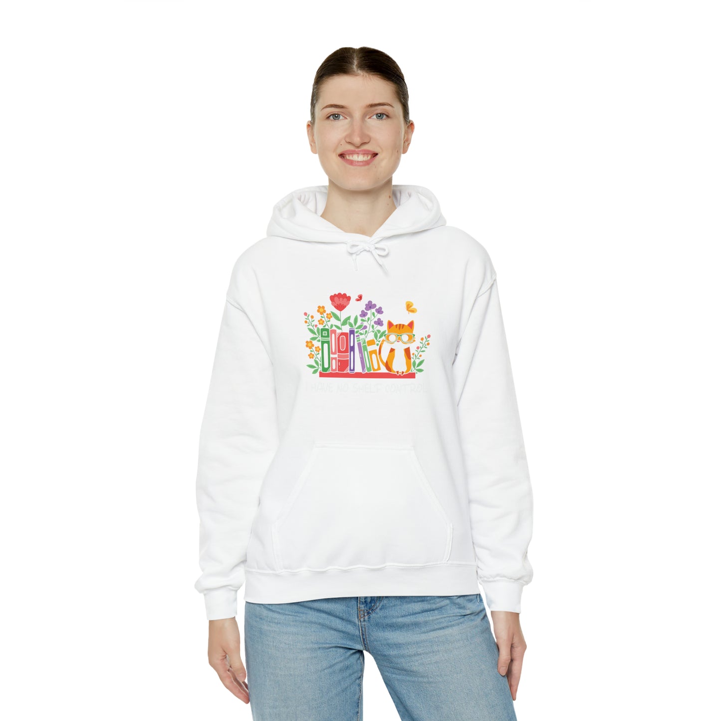 Cat lover hoodie book lover sweater BookShelf control orange cat Shirt Halloween Cat Sweatshirt Gift for Cat Lover Gift for Cat Mom Gift