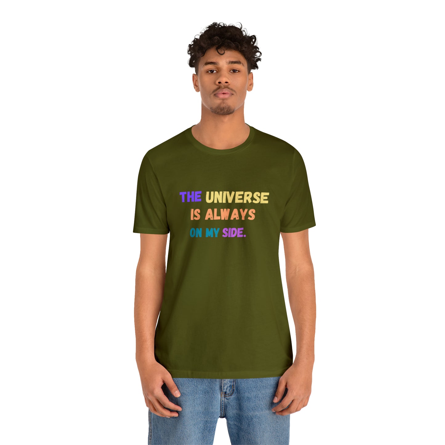 Spiritual shirt universe shirt yogawear gift for him gift for her best friend gift birthday gift Universe is always on my side T-shirt