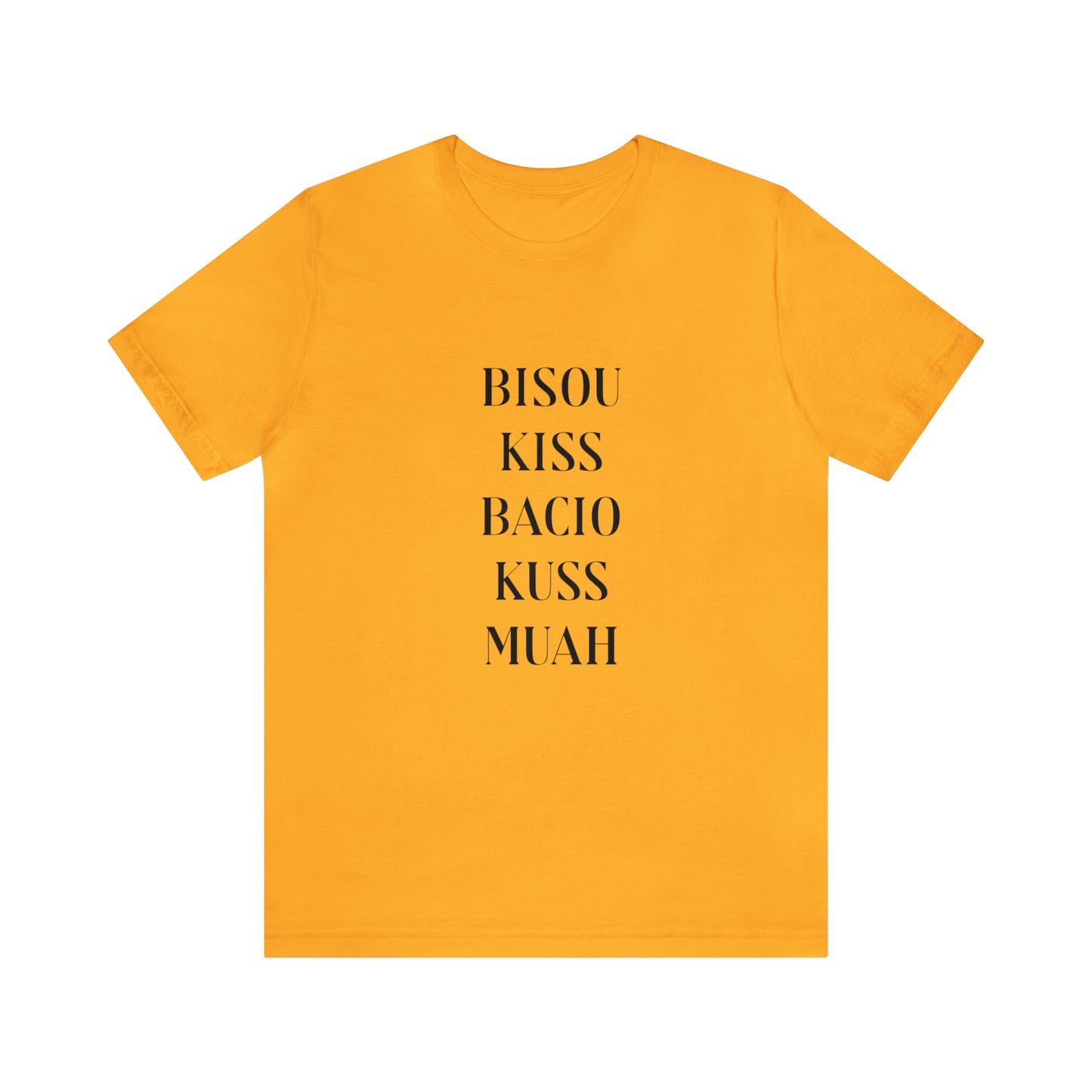 Bisou kiss shirt, travel shirt, best friend trip, girls vacation trip, Unisex Jersey Short Sleeve Tee