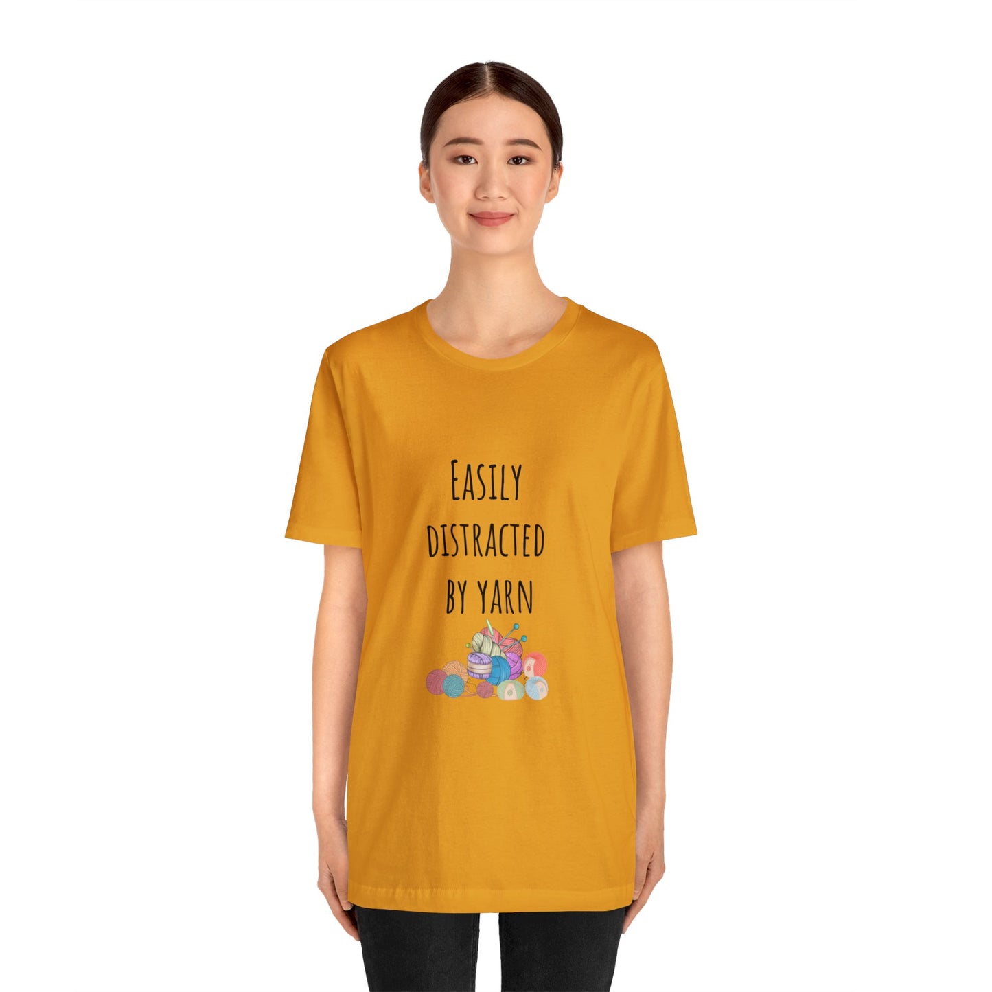 Easily distracted by yarn Christmas gift for yarn lover Funny yarn shirt crochet lover gift Gift for knitting lover Gift for Mom daughter