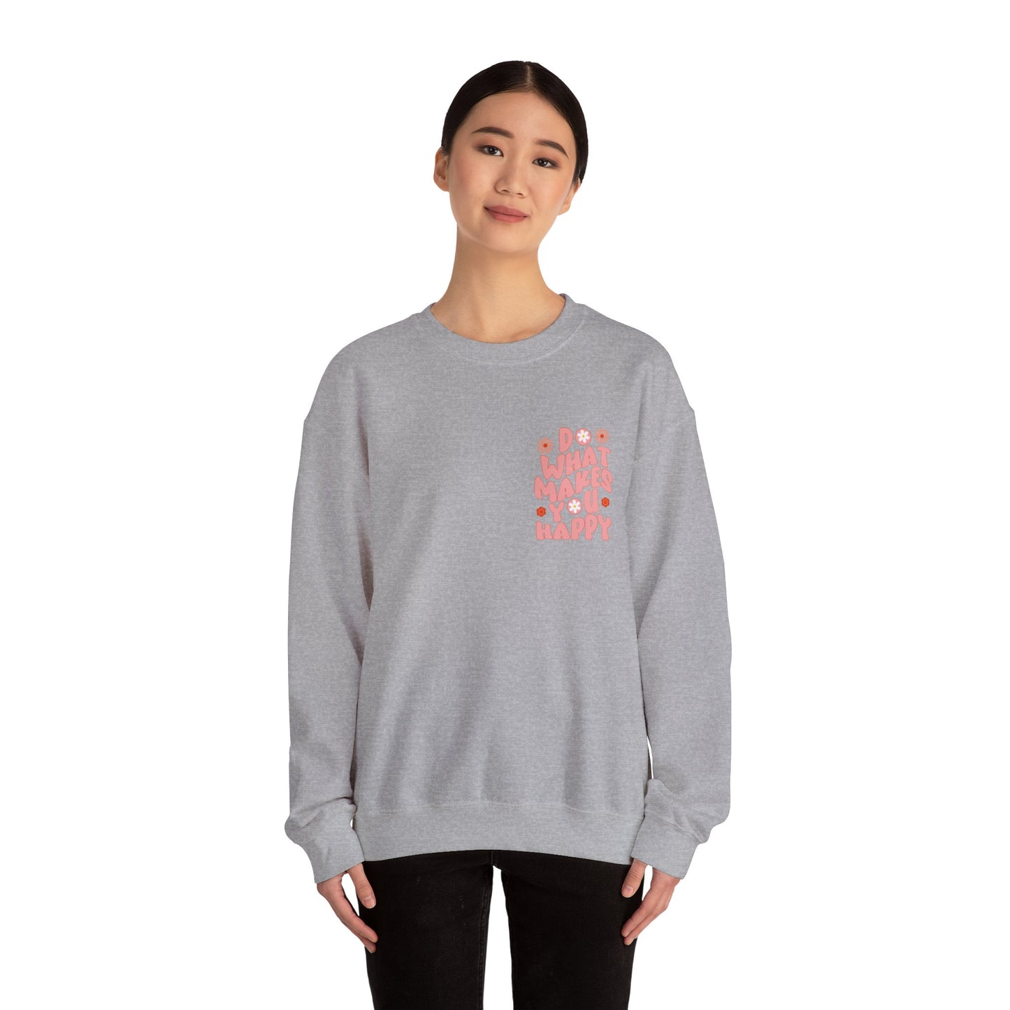 Do what makes you happy Sweatshirt Gift For her Christmas Sweatshirt Cute aesthetic Sweater Colorful daisy Sweatshirt christmas