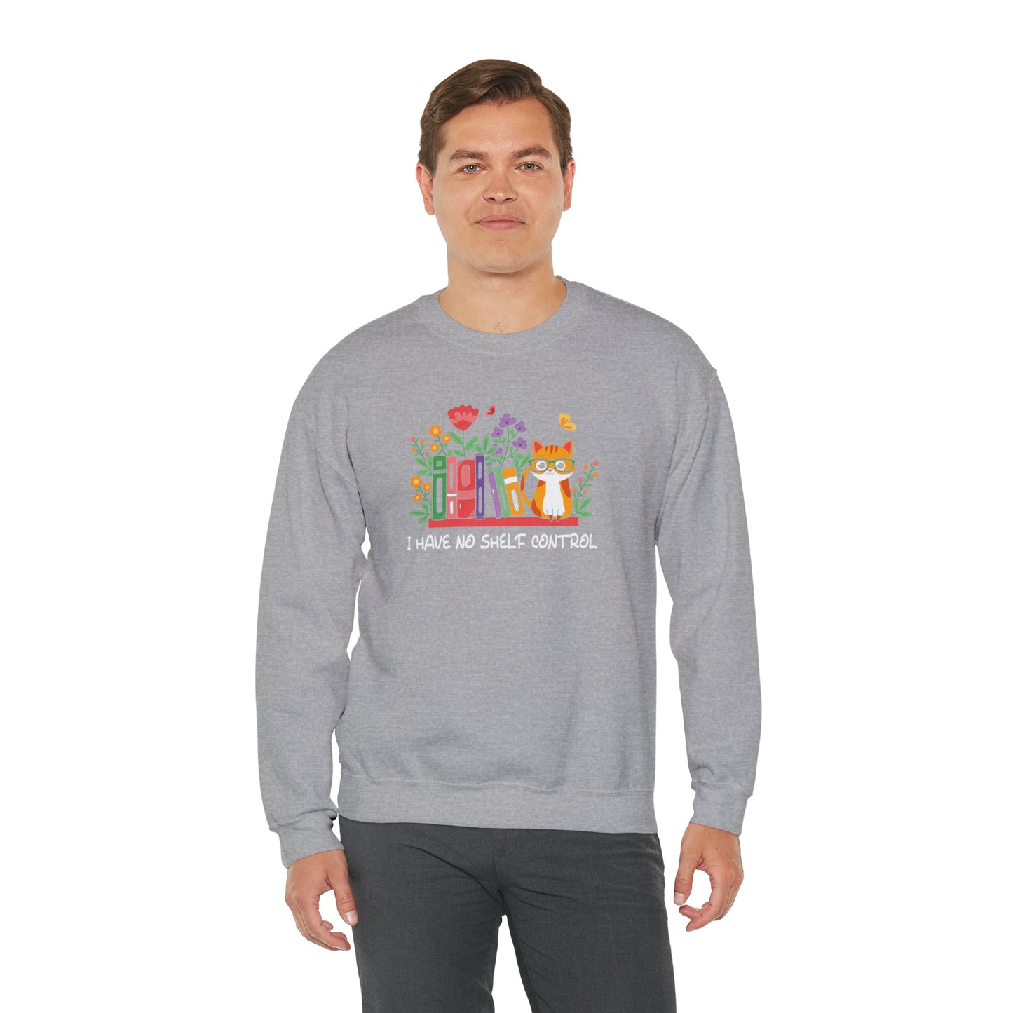 Cat lover Sweatshirt book lover sweater BookShelf control orange cat Shirt Halloween Cat Sweatshirt Gift for Cat Lover Gift for Cat Mom Gift
