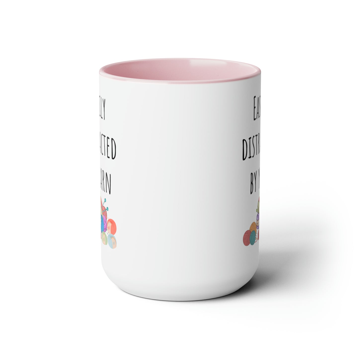 Easily distracted by yarn mug Supervisor mug Floral mug gift for her Mug funny gift for wife Coffee Mugs tea Christmas gift 15oz
